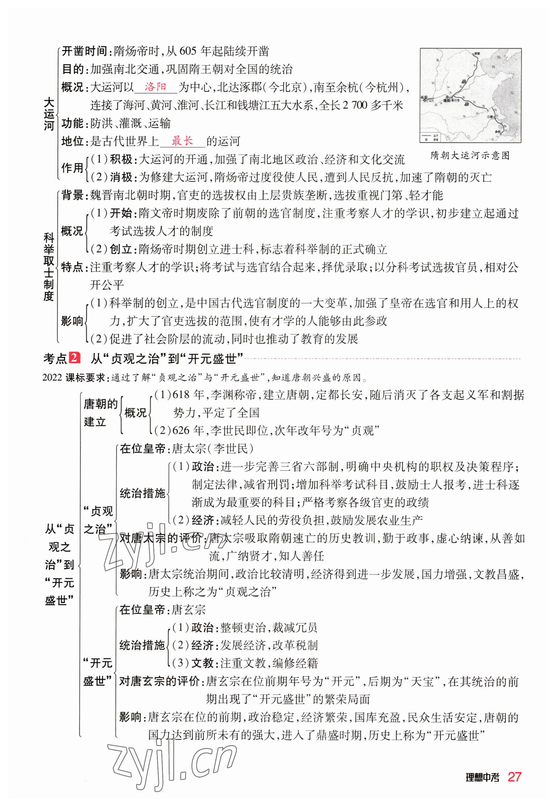 2023年理想中考历史河南专版 参考答案第27页