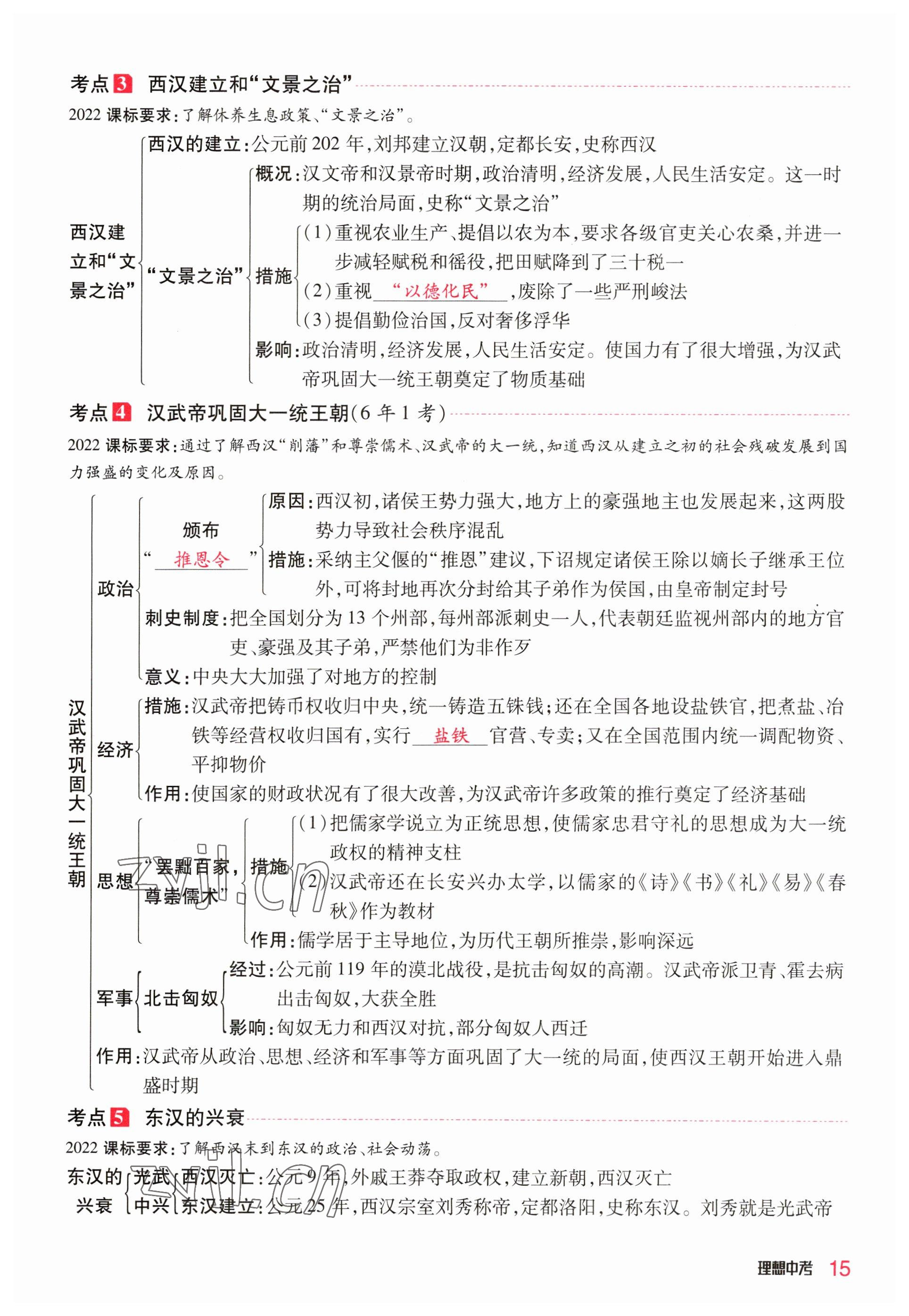 2023年理想中考历史河南专版 参考答案第15页