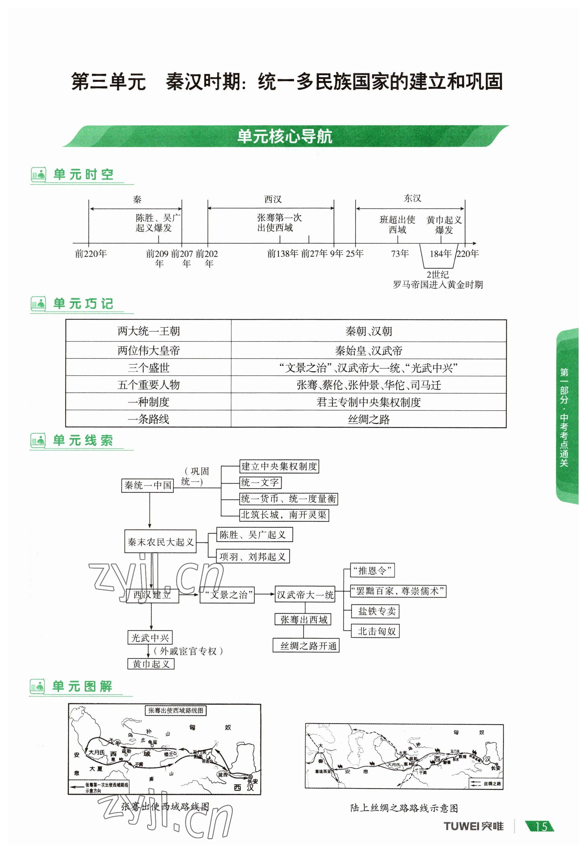 2023年一戰(zhàn)通關(guān)中考總復(fù)習(xí)歷史河南專版 參考答案第15頁