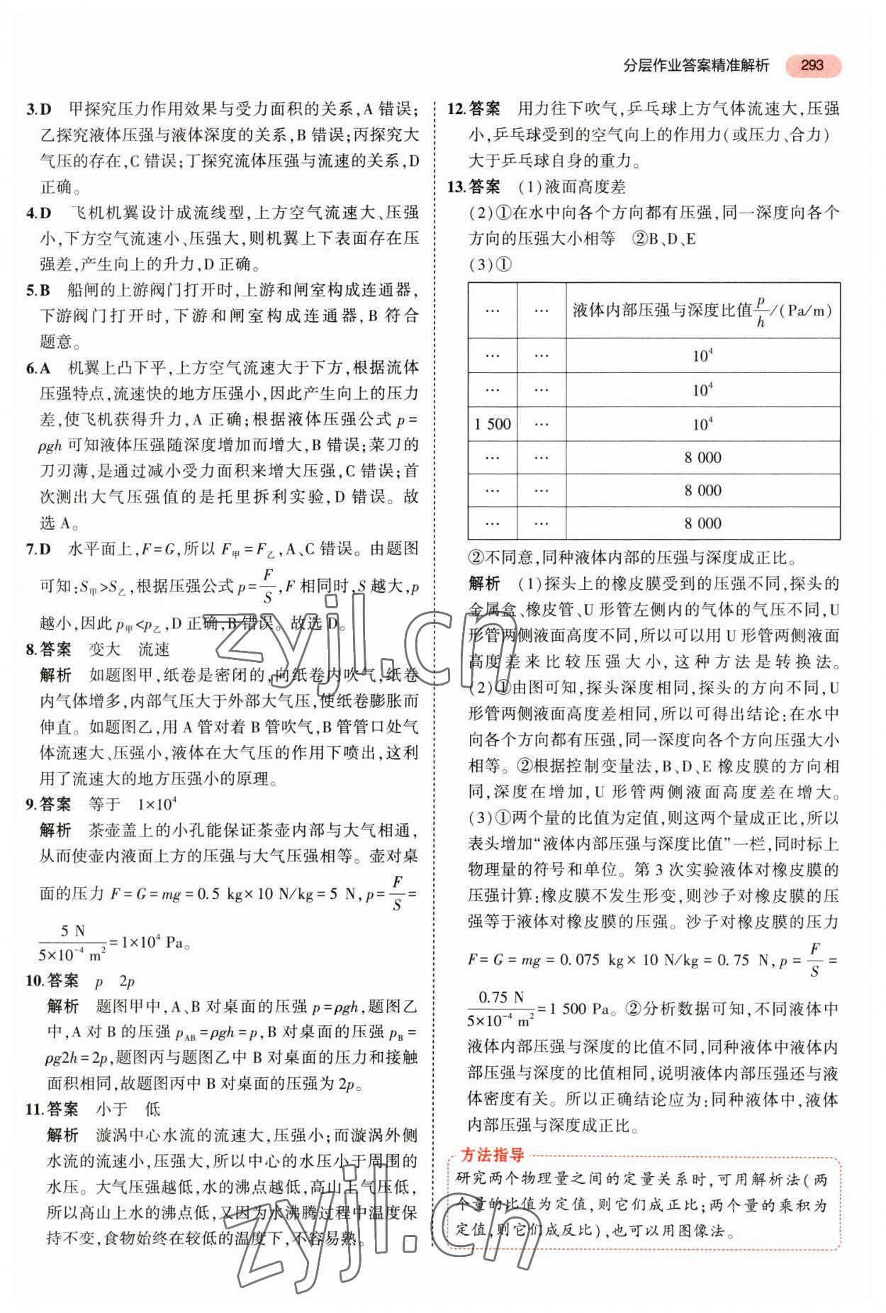 2023年5年中考3年模擬物理福建專版 參考答案第27頁