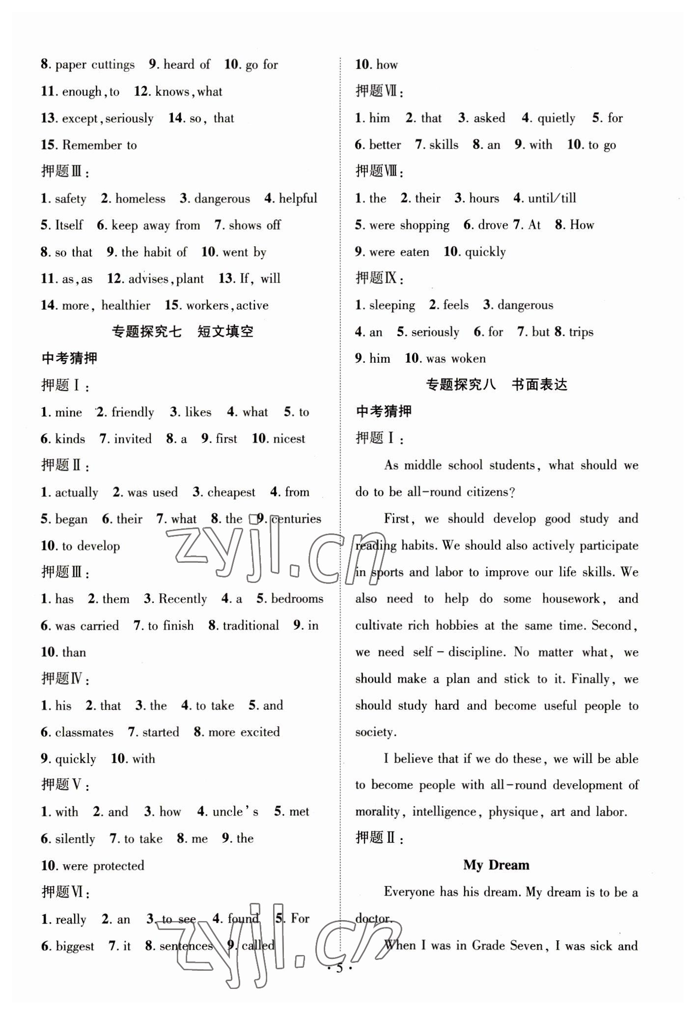 2023年貴州新中考導學英語 第5頁