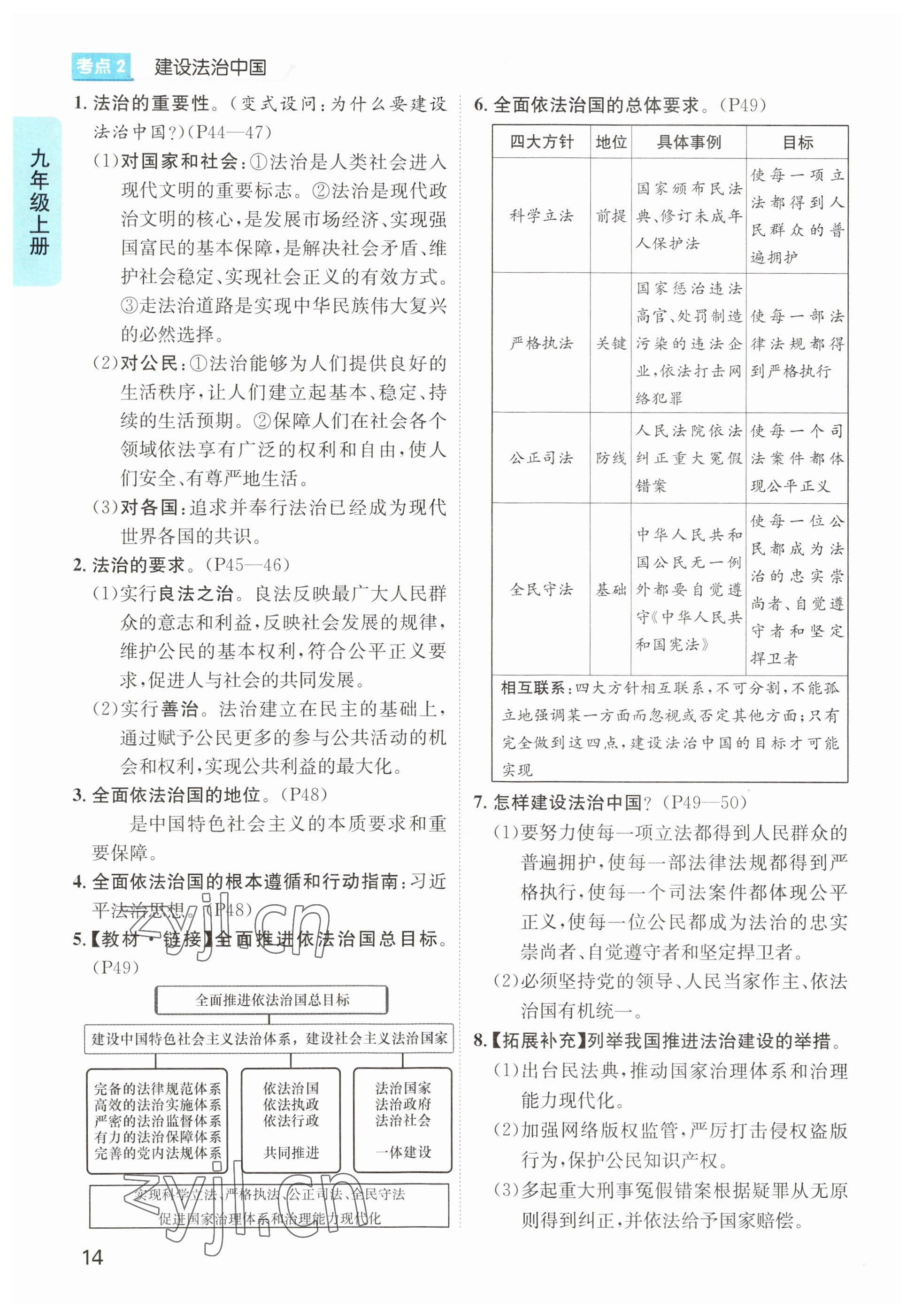 2023年鴻鵠志中考王道德與法治貴陽專版 參考答案第14頁