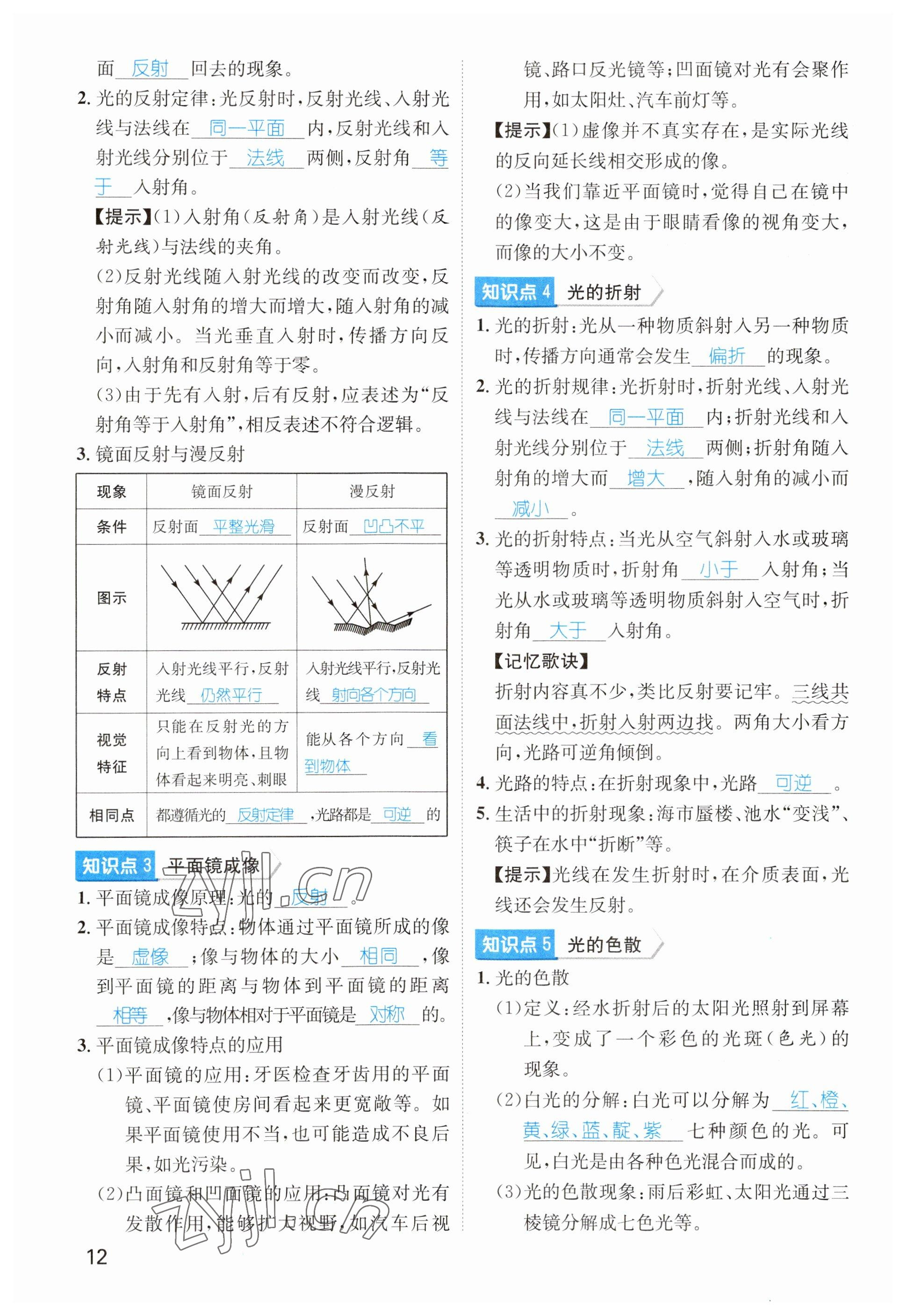 2023年鴻鵠志中考王物理貴陽專版 參考答案第12頁