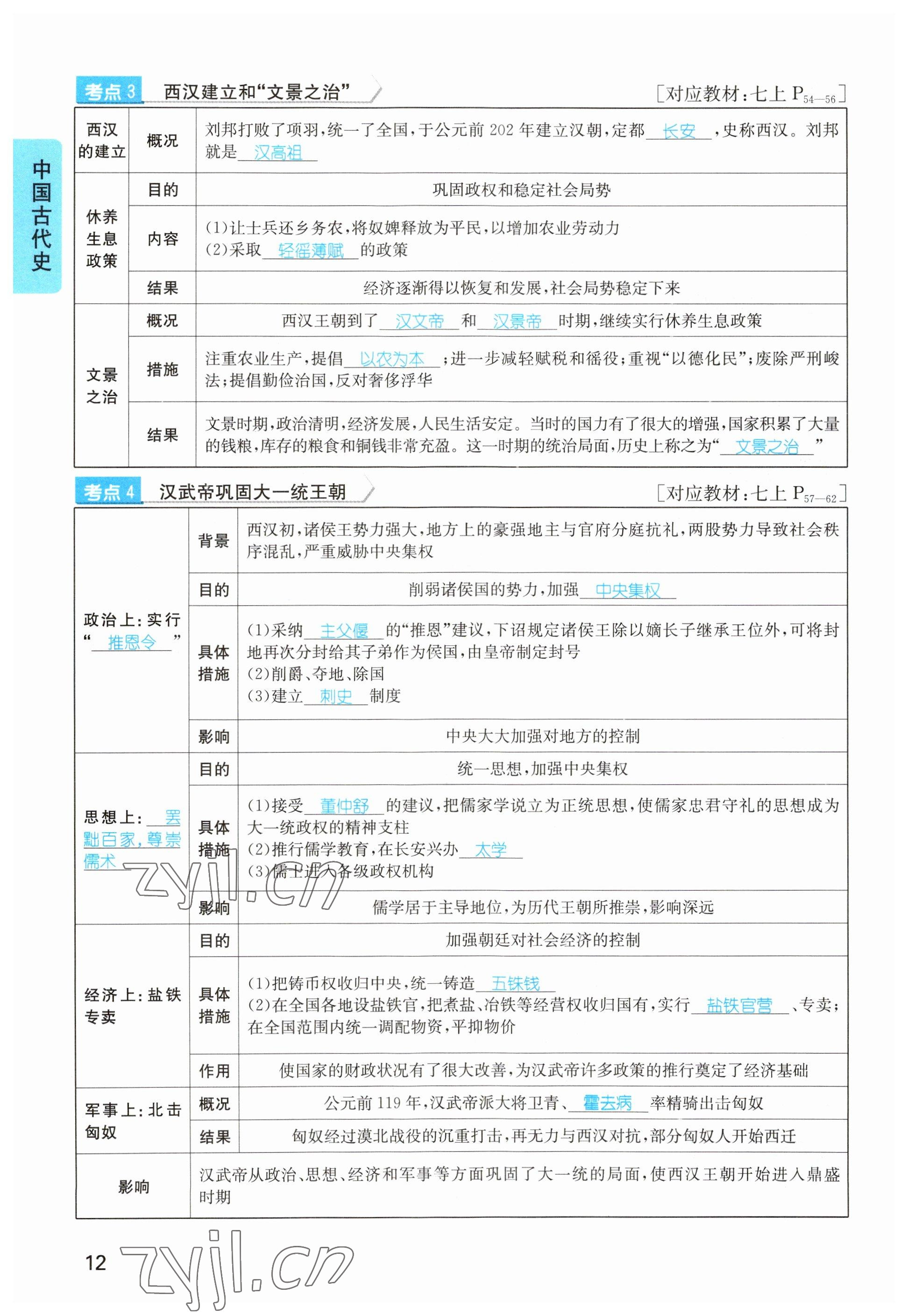 2023年鴻鵠志中考王歷史貴陽專版 參考答案第12頁