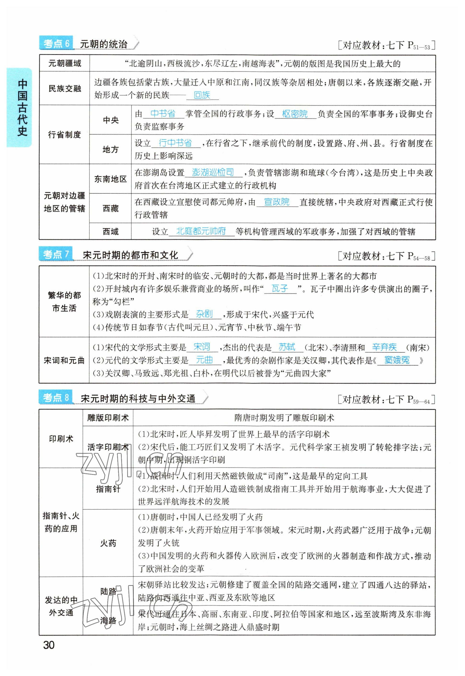 2023年鴻鵠志中考王歷史貴陽專版 參考答案第30頁