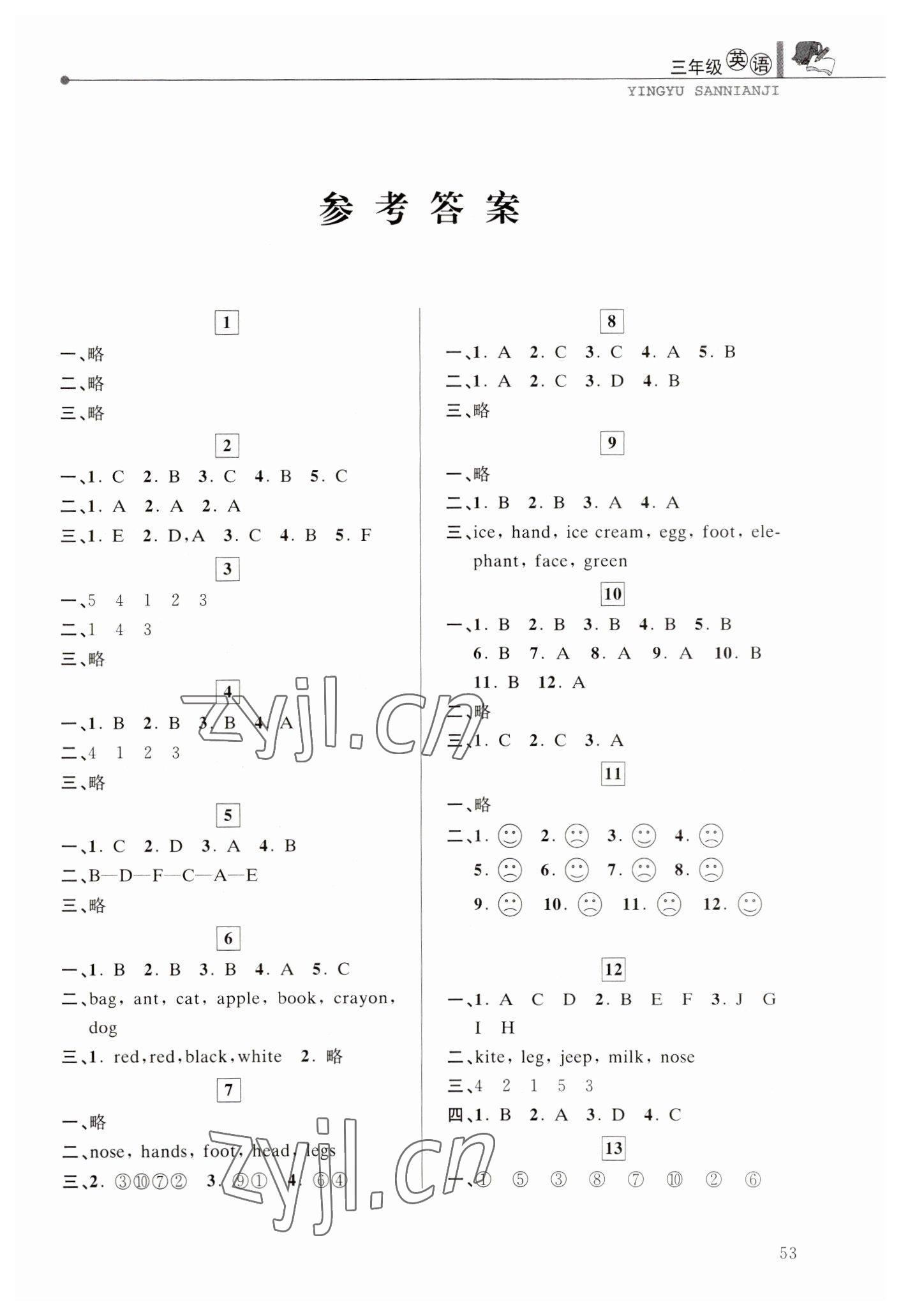 2023年寒假優(yōu)化學(xué)習(xí)三年級英語 第1頁