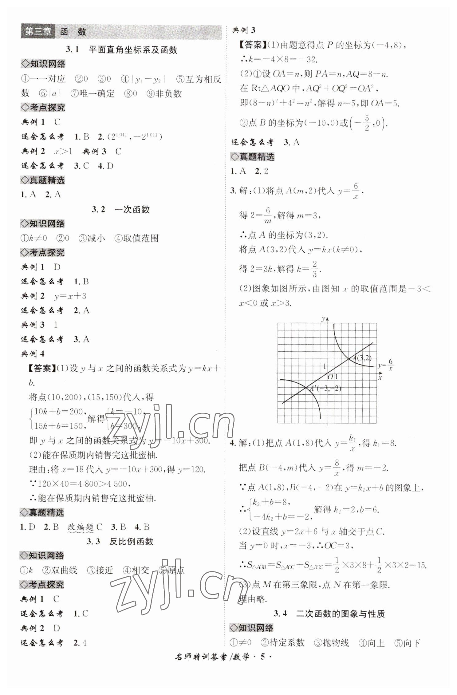 2023年名師特訓數學安徽專版 第5頁