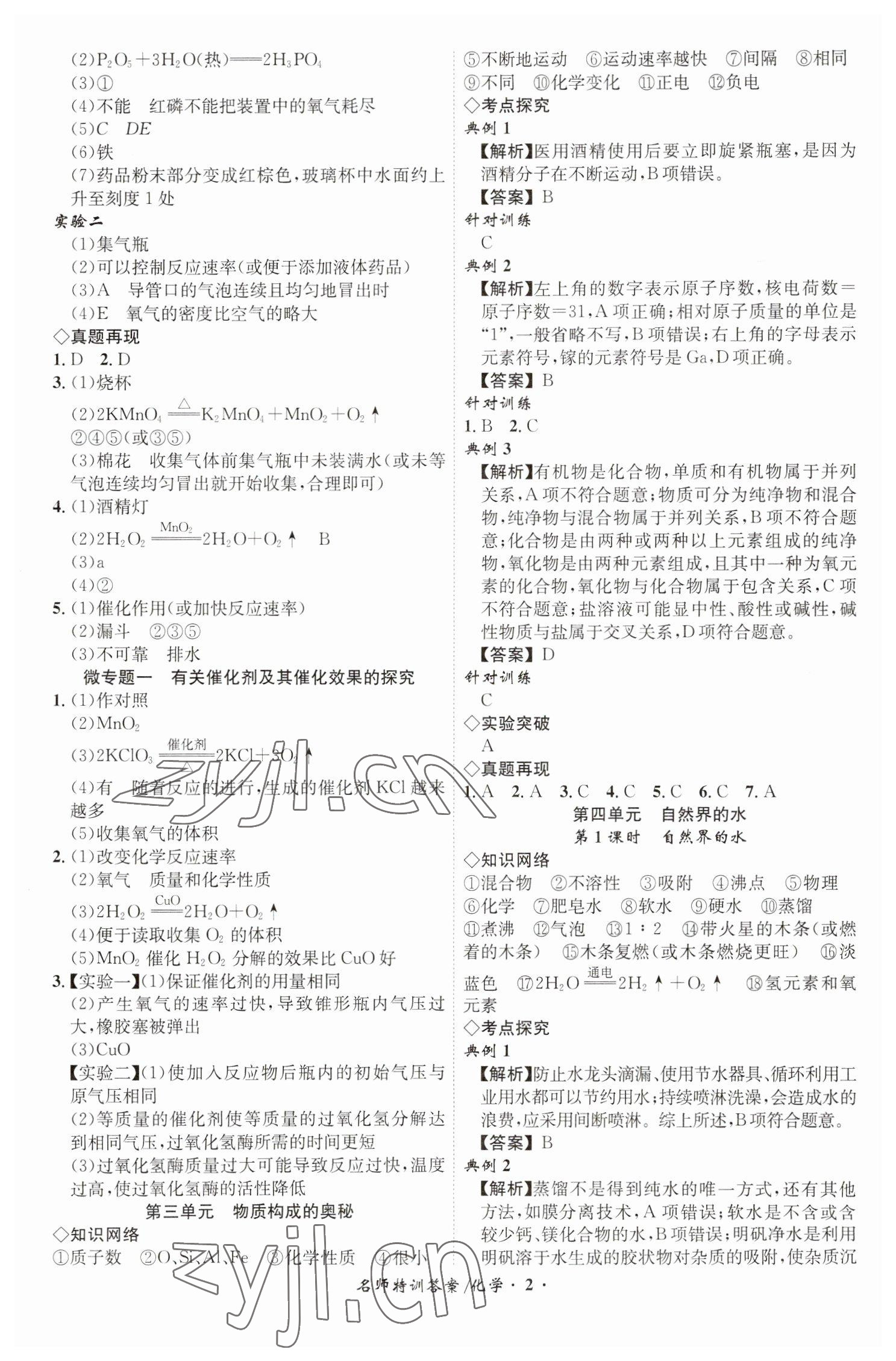 2023年名師特訓(xùn)化學(xué)安徽專版 第2頁