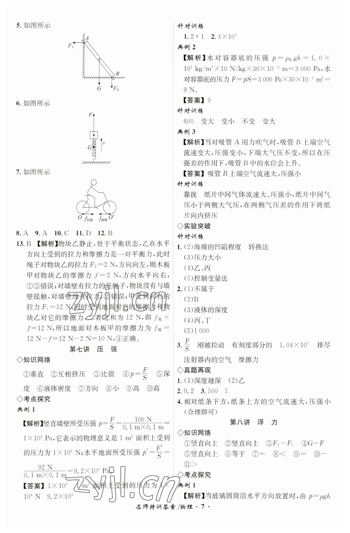 2023年名師特訓物理安徽專版 第7頁