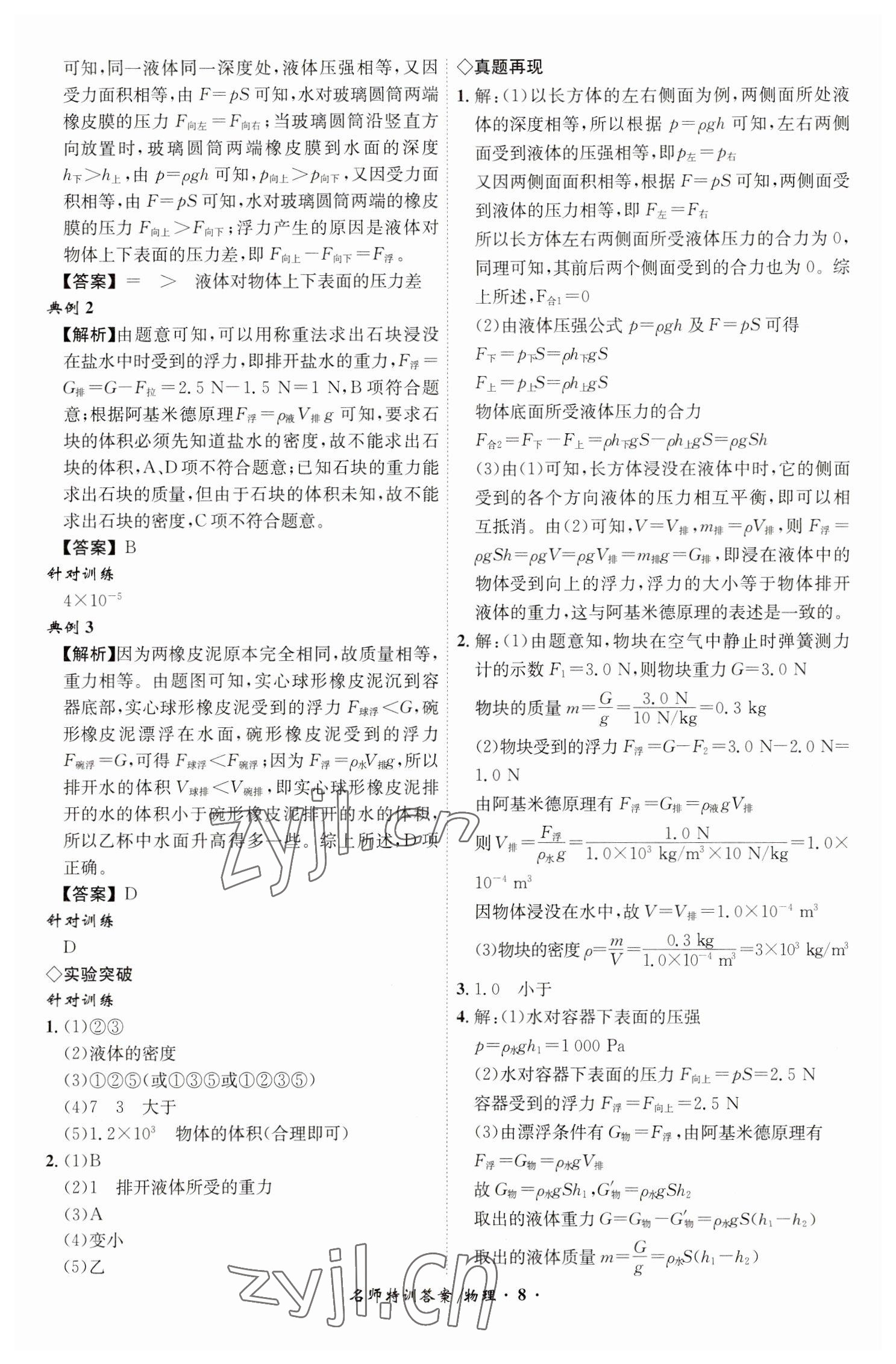 2023年名師特訓物理安徽專版 第8頁