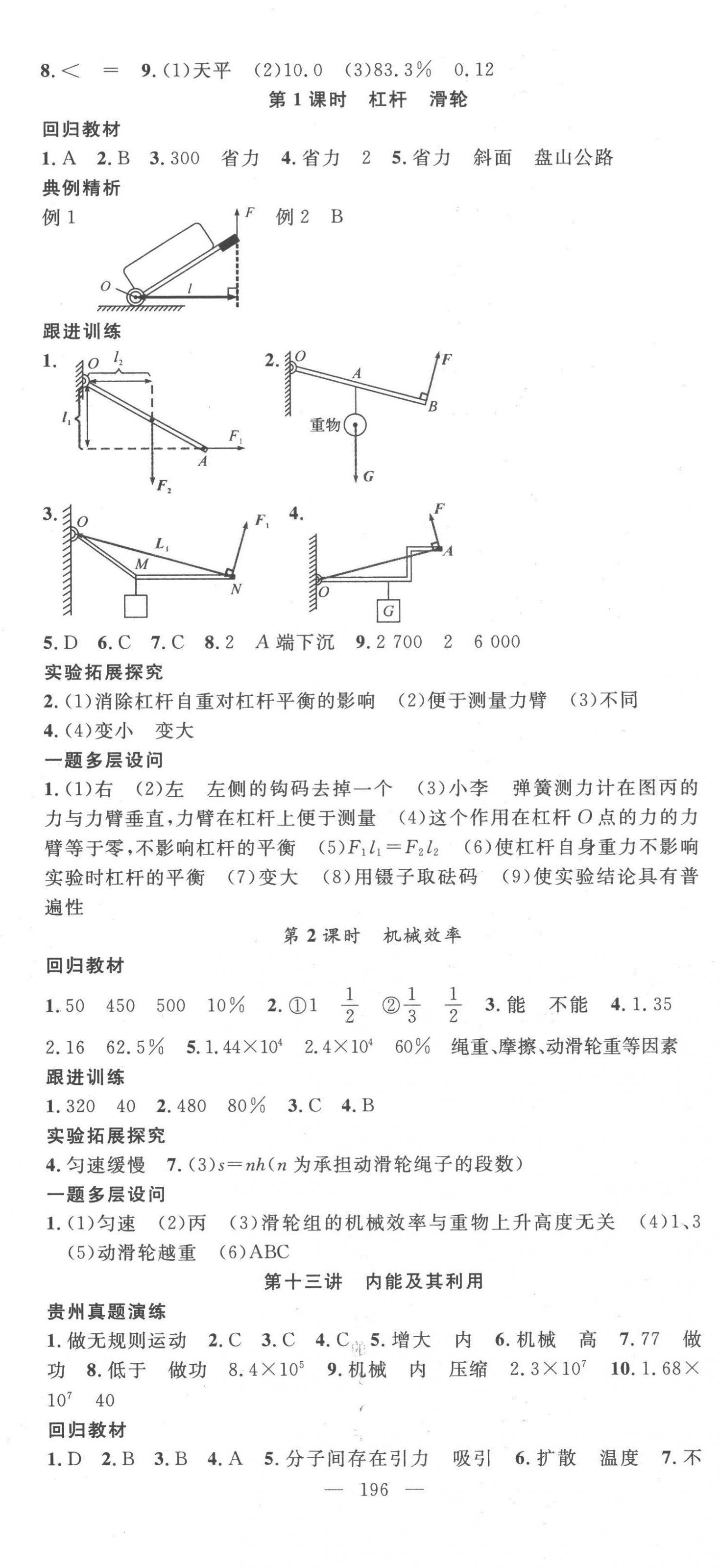 2023年名師學(xué)案中考復(fù)習(xí)堂堂清物理貴州專版 第8頁