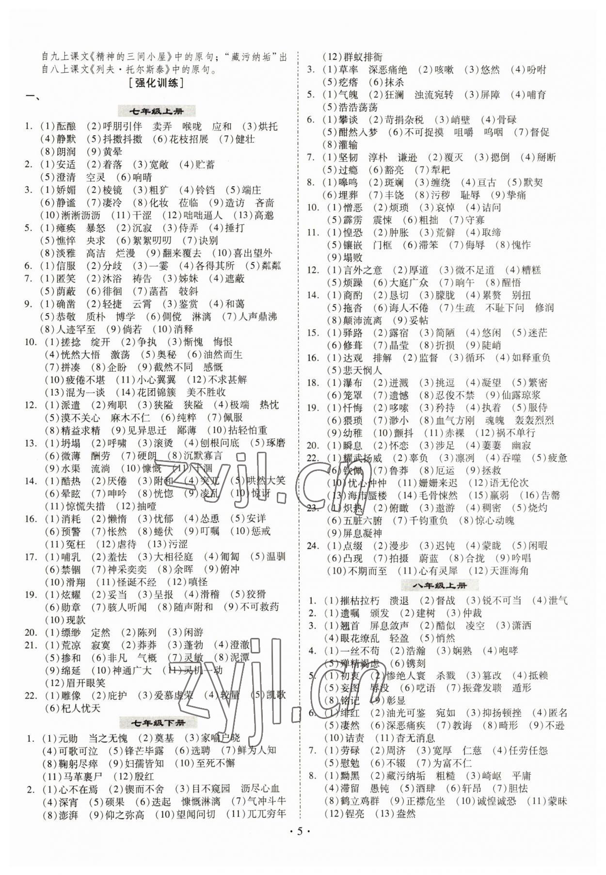 2023年金牌中考總復(fù)習(xí)語(yǔ)文&nbsp;第5頁(yè)