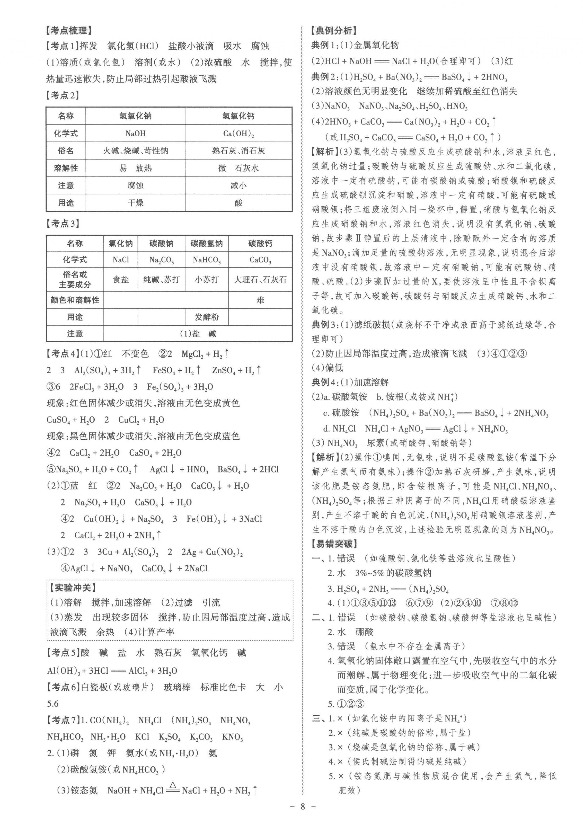 2023年中考沖刺化學(xué)廣東專版 第8頁