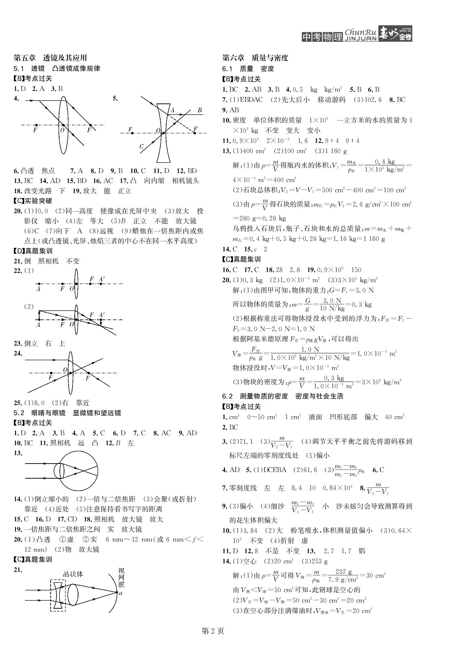 2023年春如金卷中考物理 第2頁