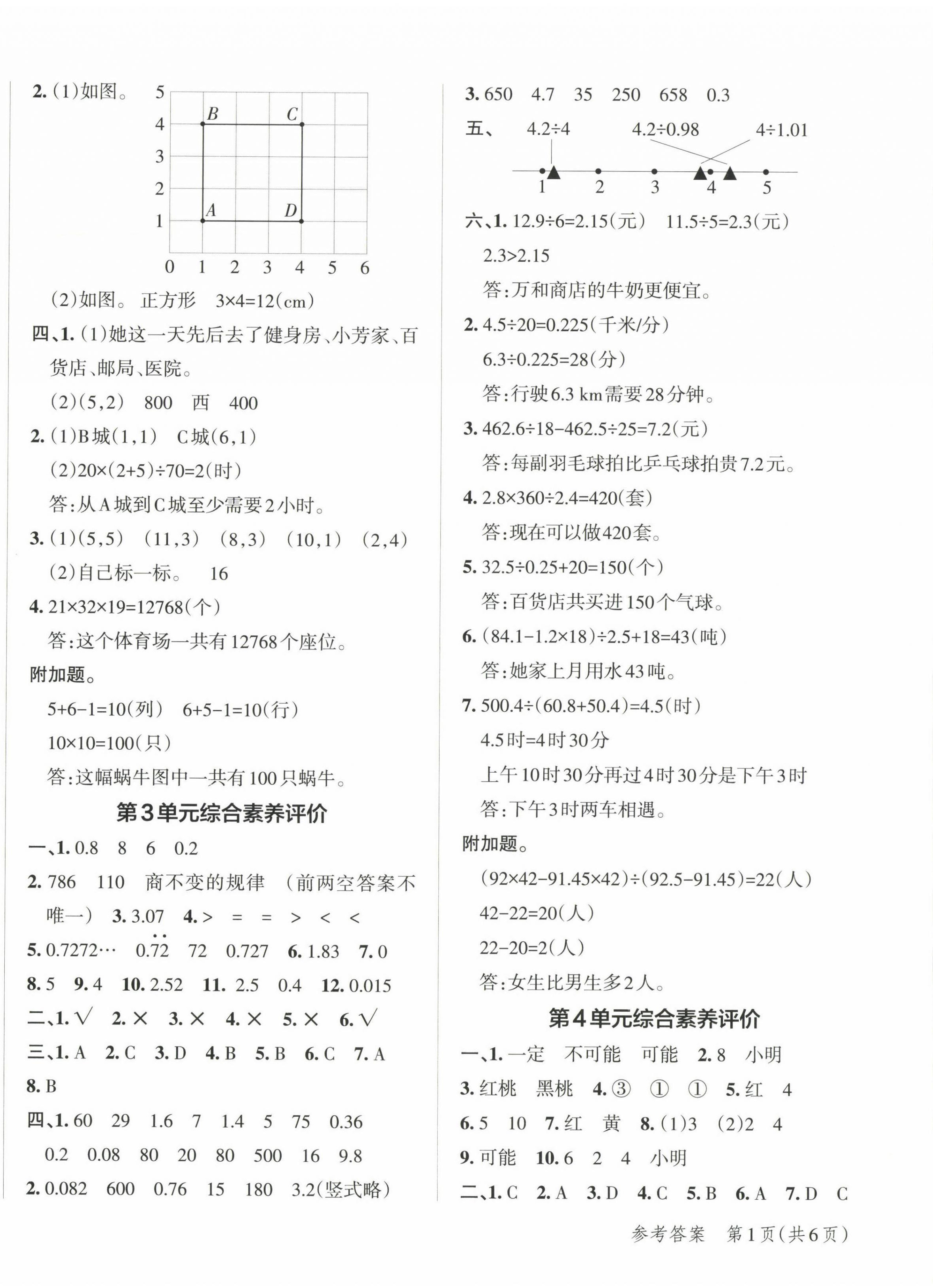 2022年小學(xué)學(xué)霸單元期末標(biāo)準(zhǔn)卷五年級(jí)數(shù)學(xué)上冊(cè)人教版 第2頁(yè)