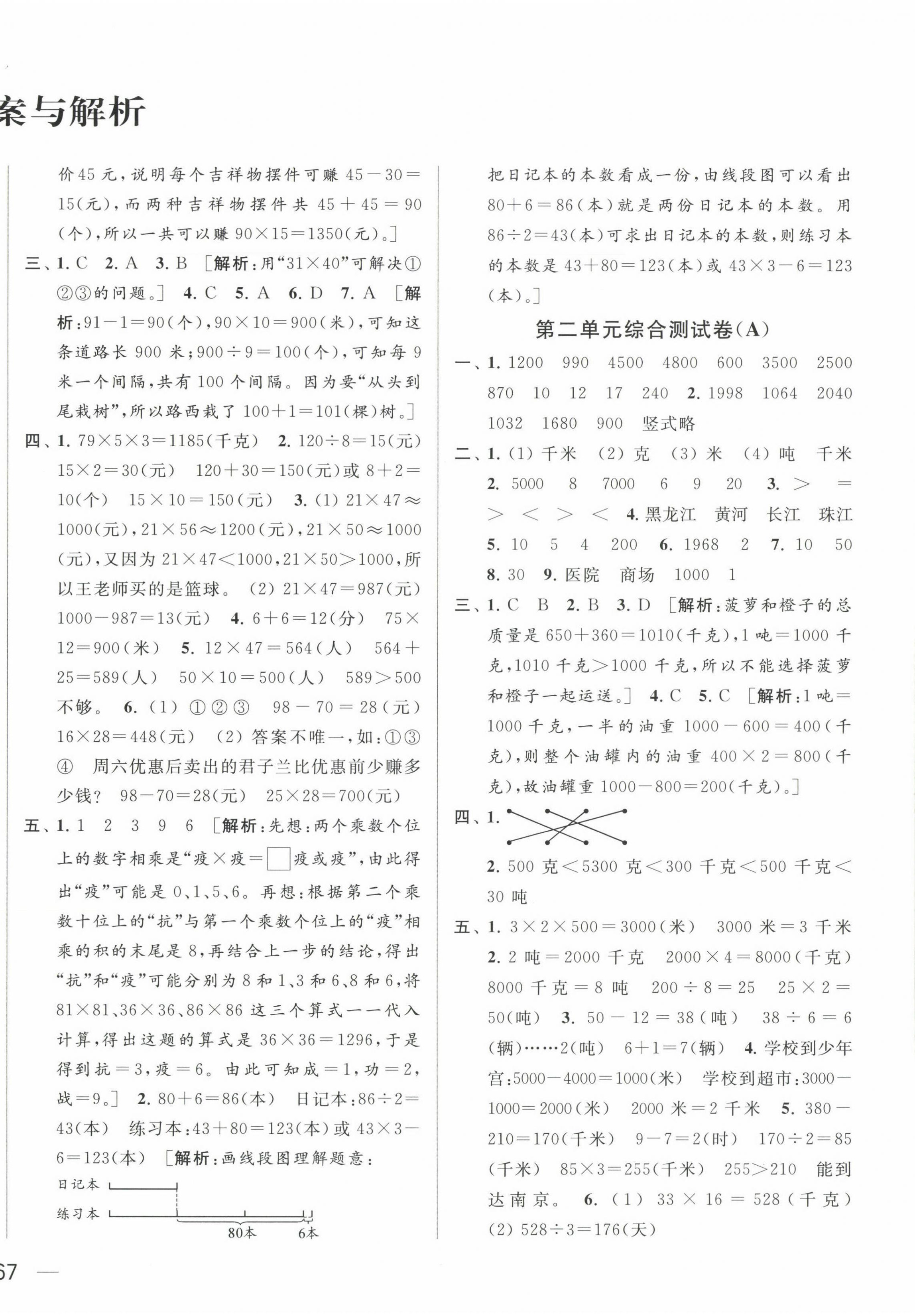 2023年亮點(diǎn)給力大試卷三年級(jí)數(shù)學(xué)下冊(cè)蘇教版 第2頁(yè)