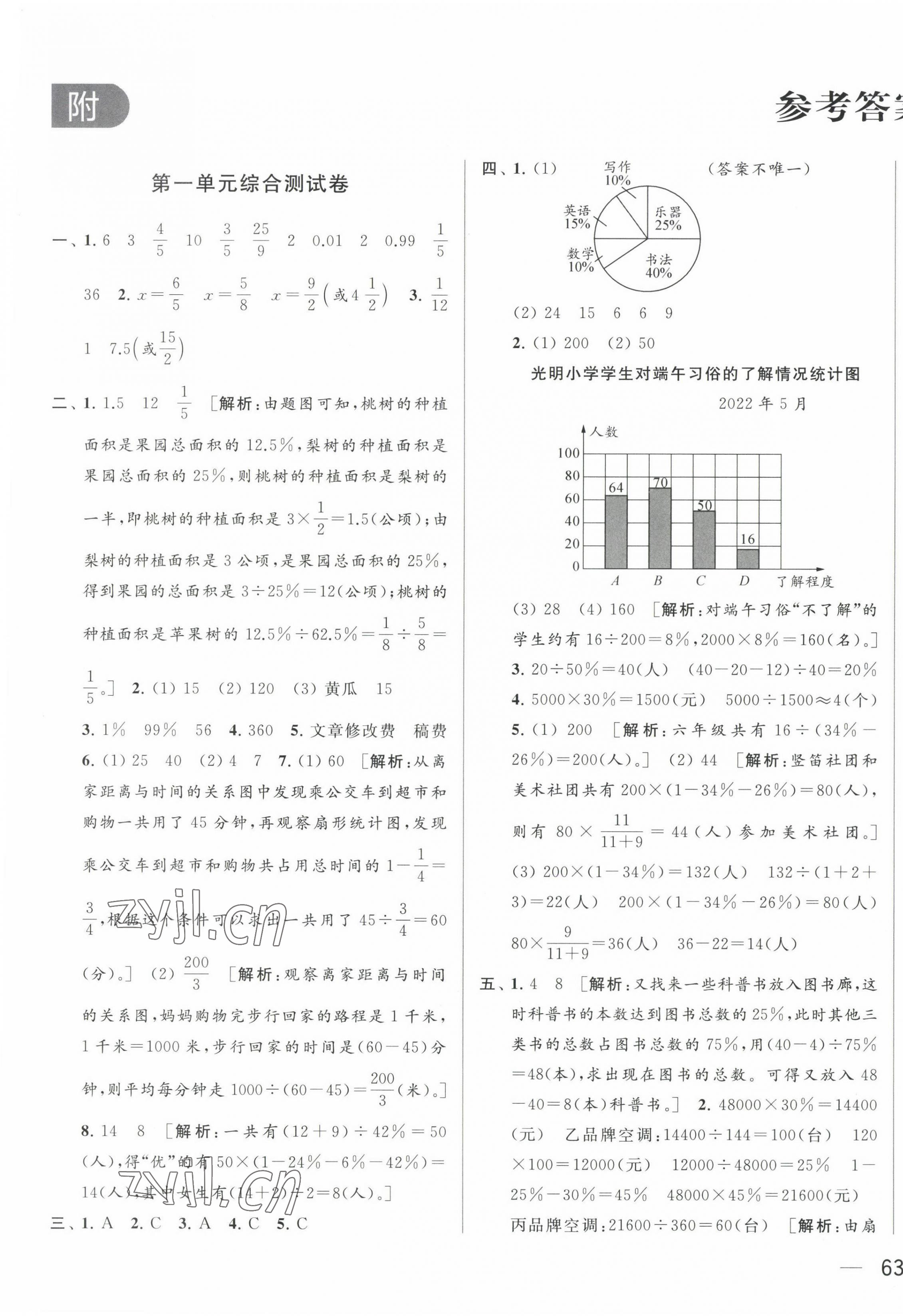 2023年亮点给力大试卷六年级数学下册苏教版 第1页