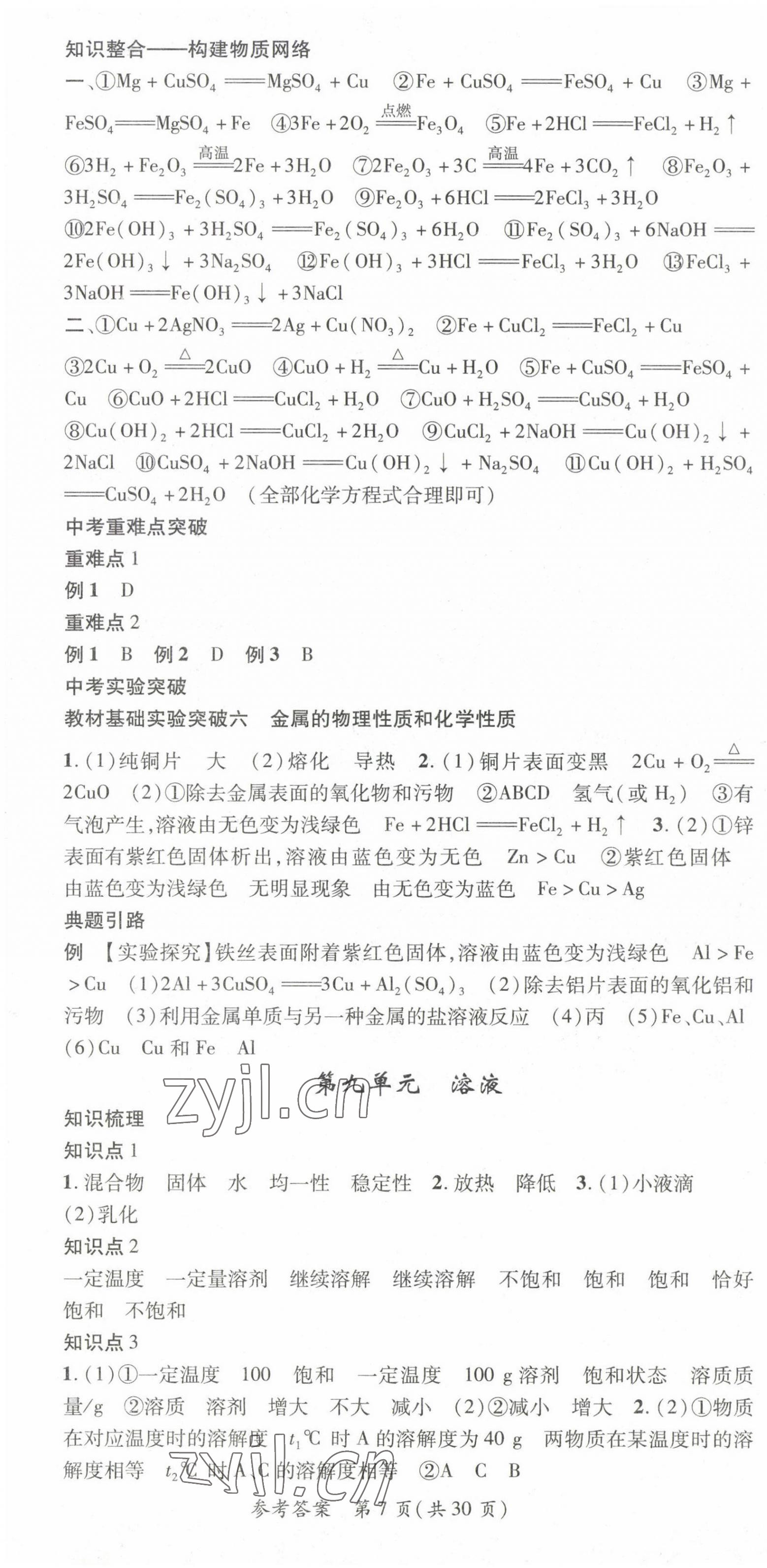 2023年名师测控中考特训方案化学贵阳专版&nbsp;第7页
