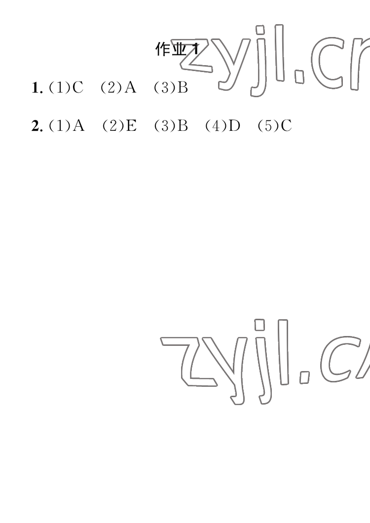 2023年長江寒假作業(yè)崇文書局三年級(jí)英語人教版 參考答案第1頁