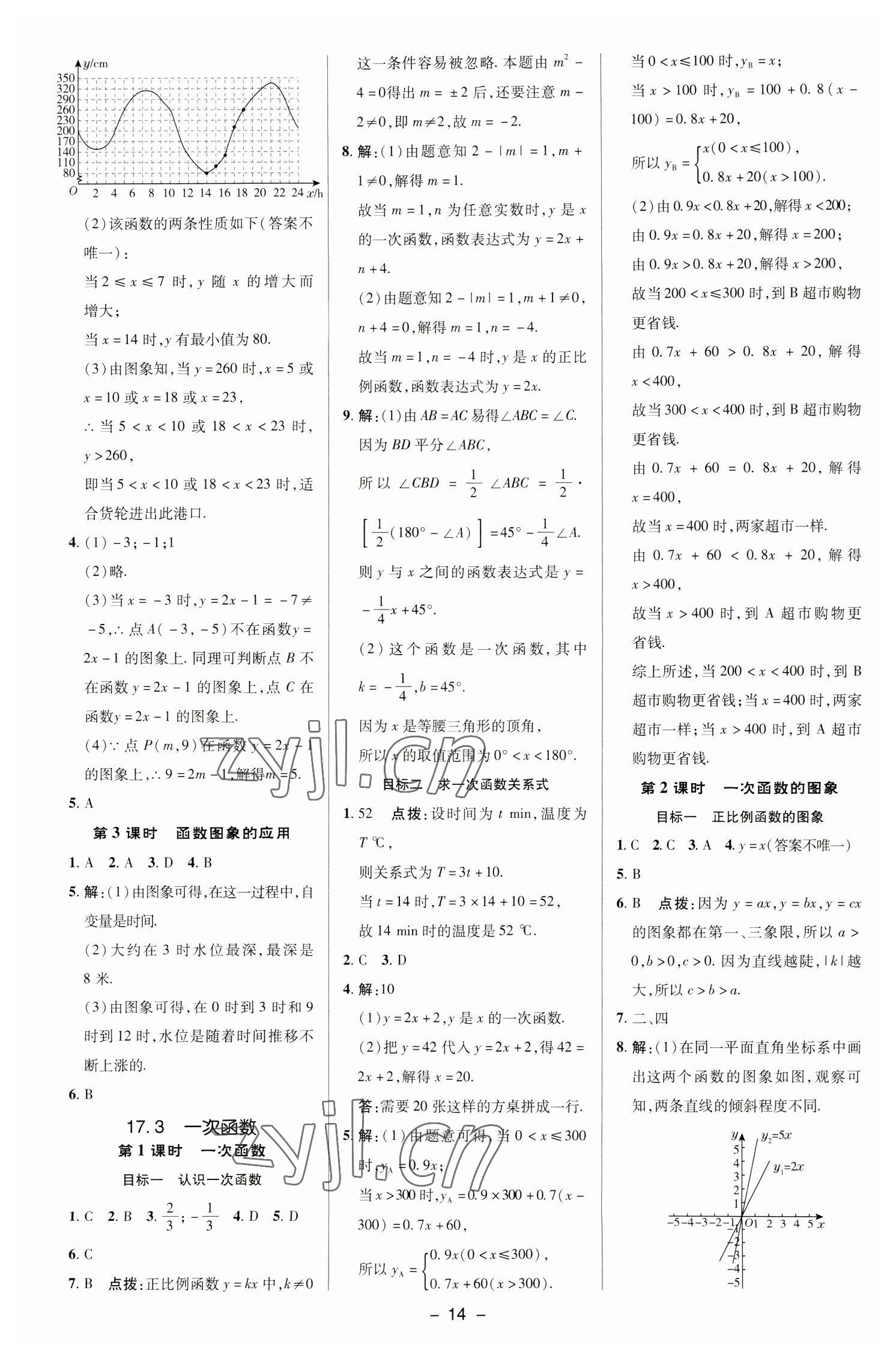 2023年綜合應(yīng)用創(chuàng)新題典中點八年級數(shù)學(xué)下冊華師大版 參考答案第13頁