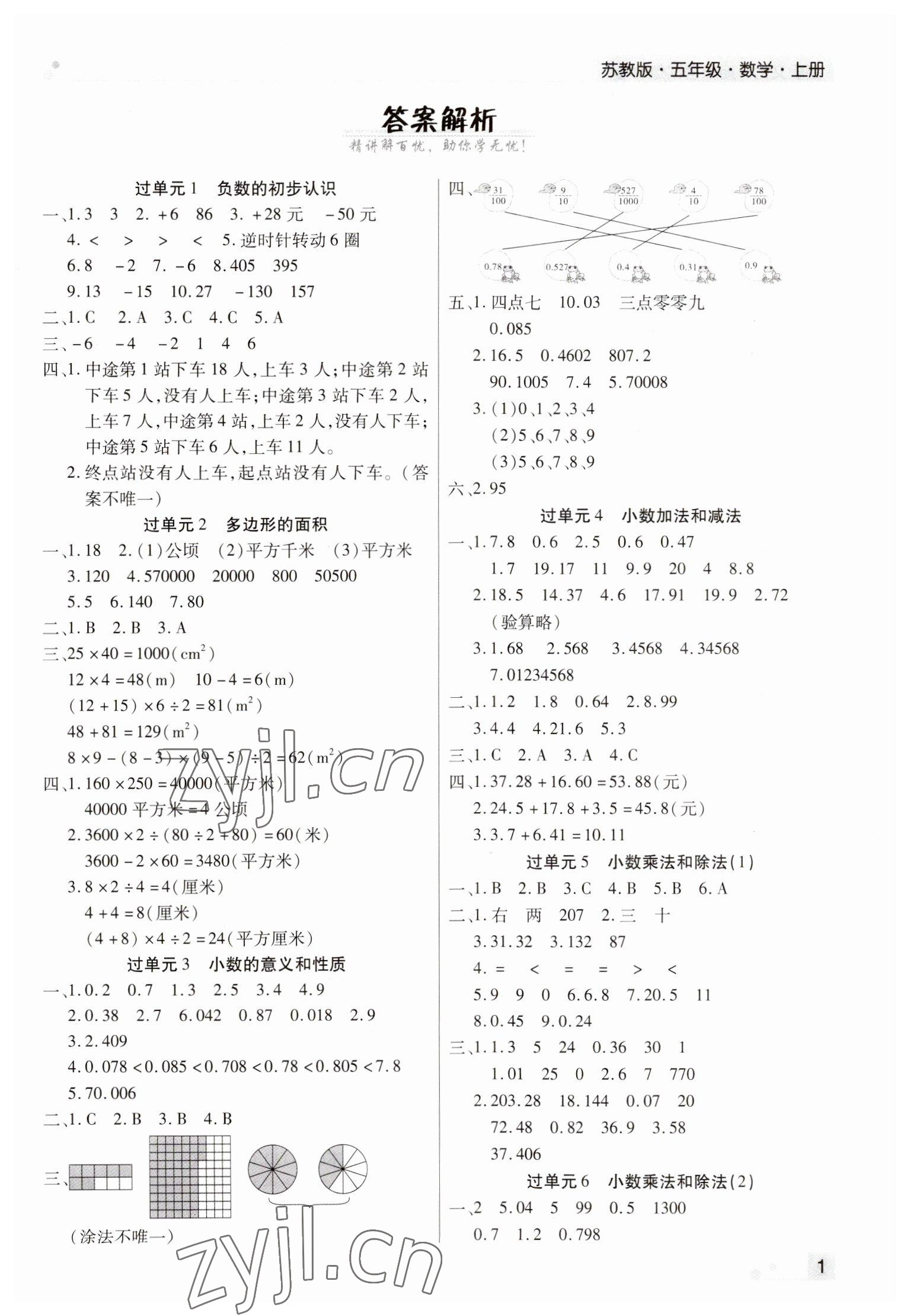 2022年期末考試必刷卷五年級(jí)數(shù)學(xué)上冊(cè)蘇教版九縣七區(qū) 第1頁