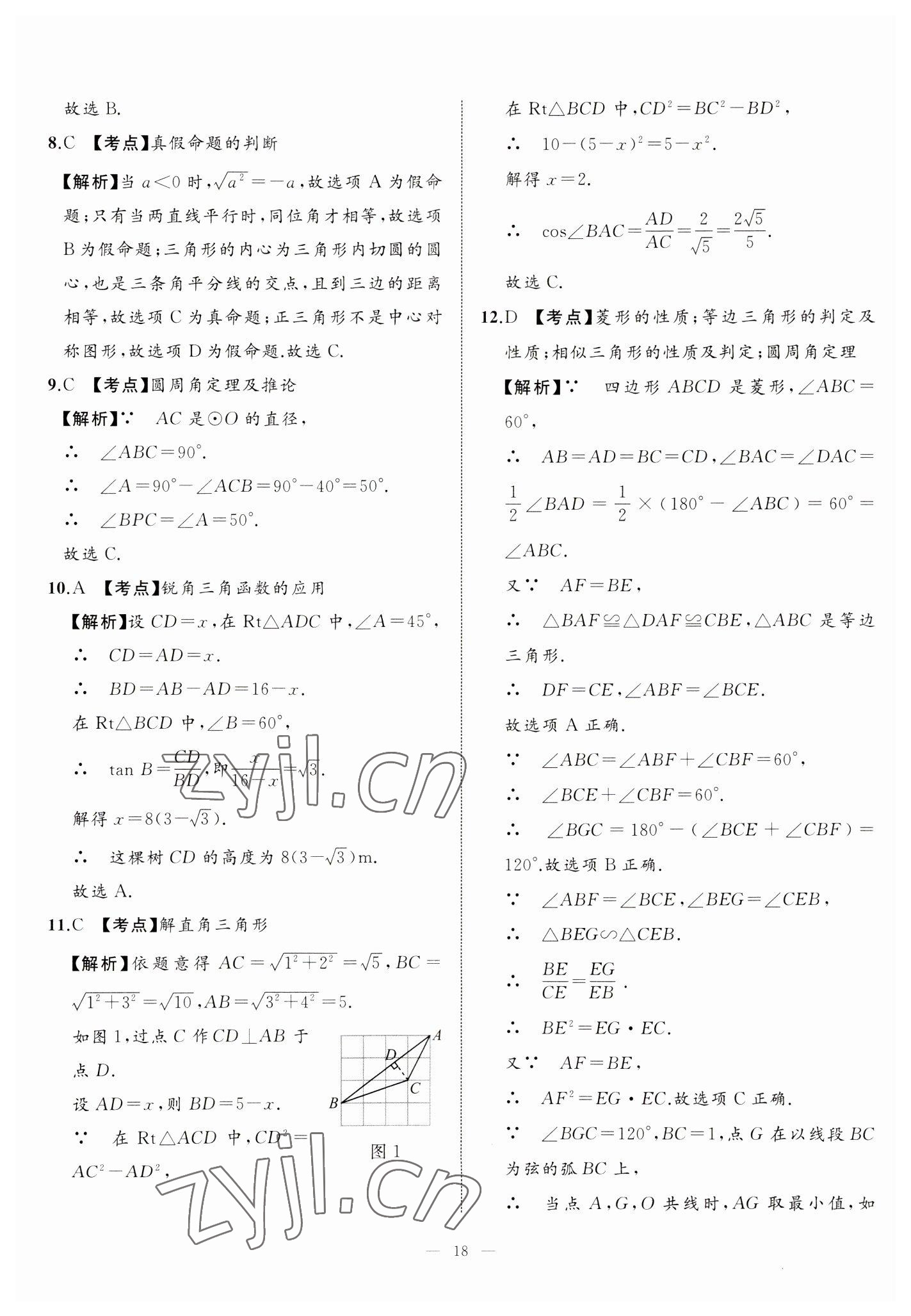 2023年中考備考指南廣西2年真題1年模擬試卷數(shù)學(xué) 第18頁