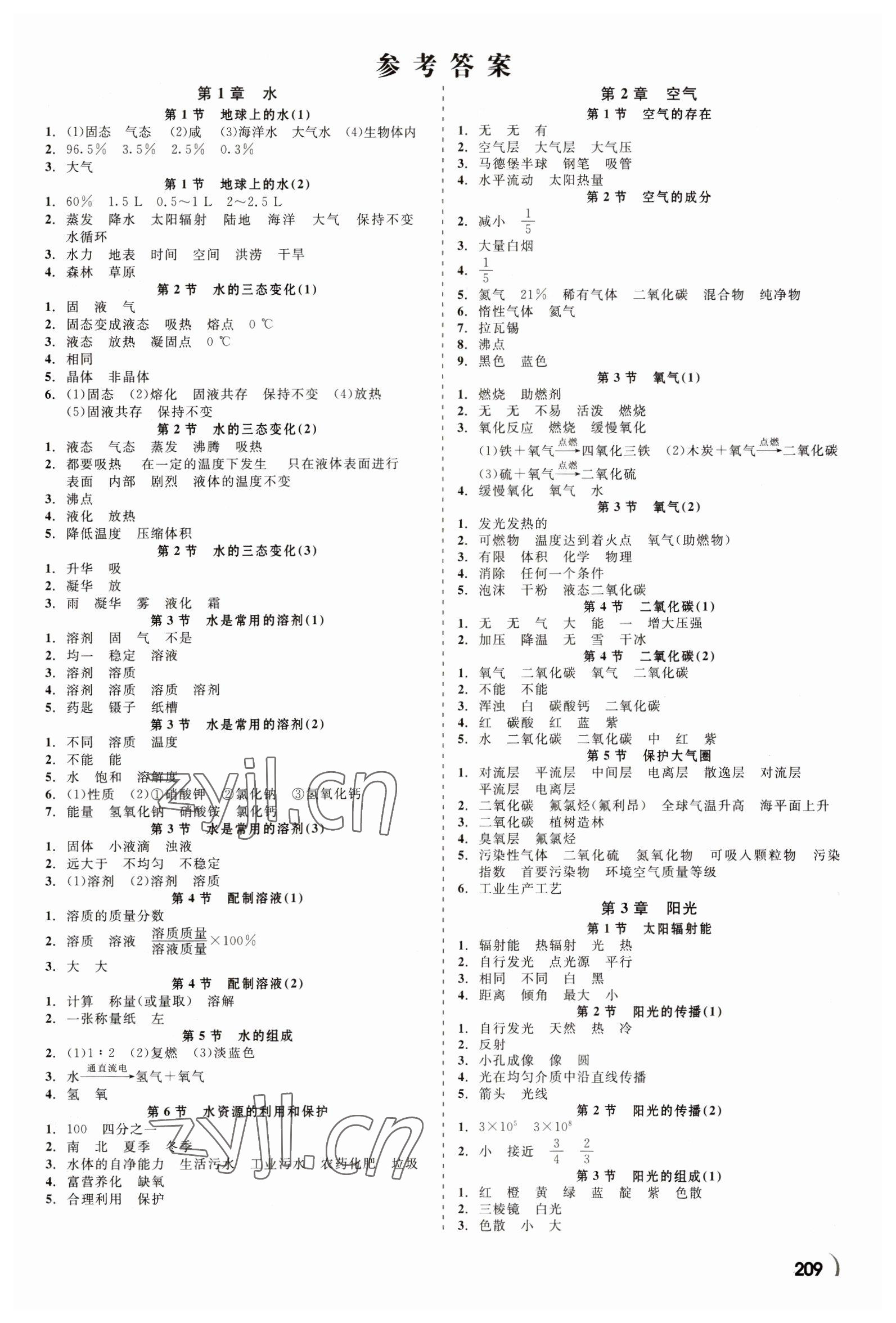 2023年精彩練習(xí)就練這一本七年級科學(xué)下冊華師大版天津人民出版社 第1頁