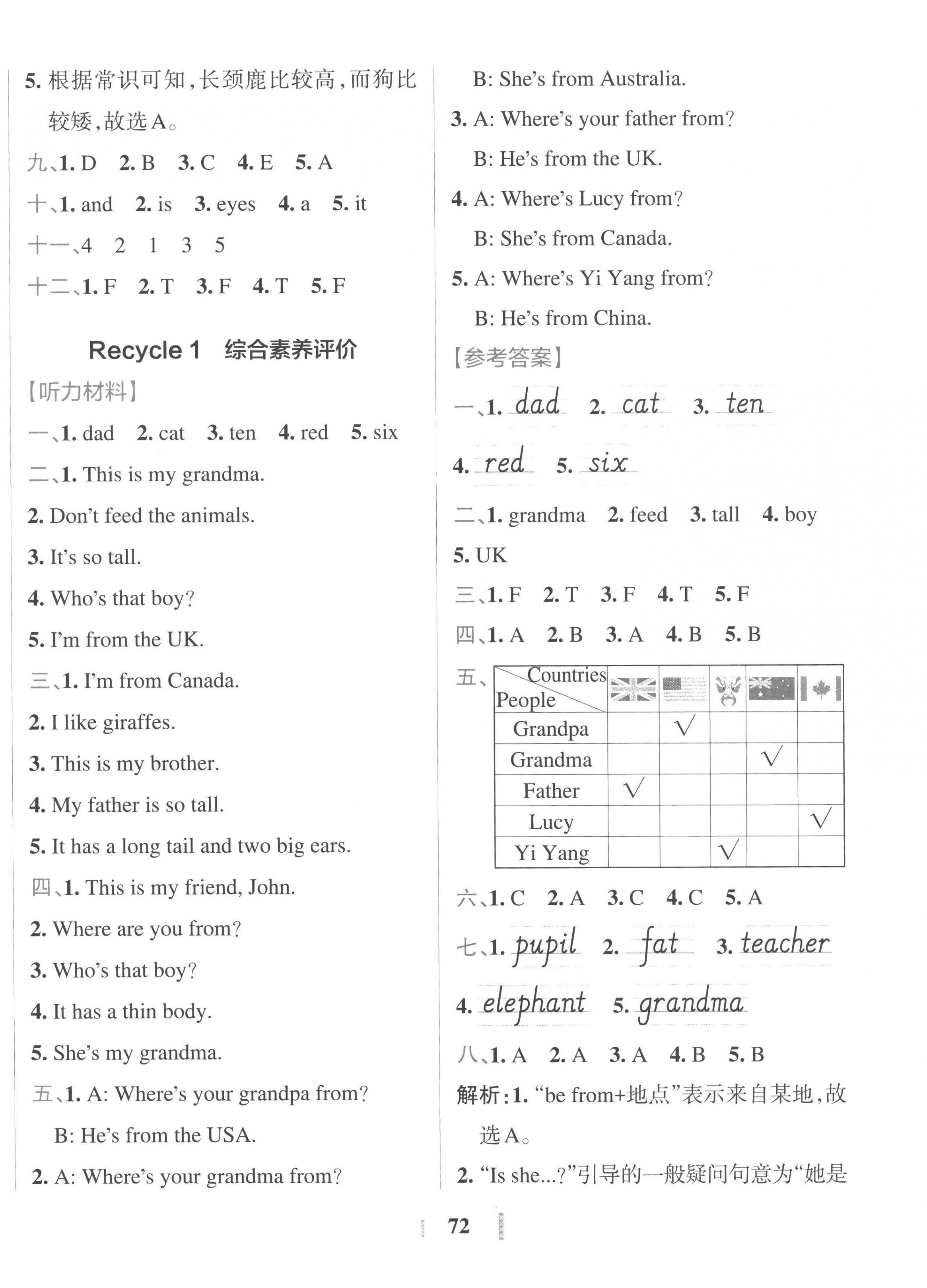 2023年小學學霸沖A卷三年級英語下冊人教版 第4頁