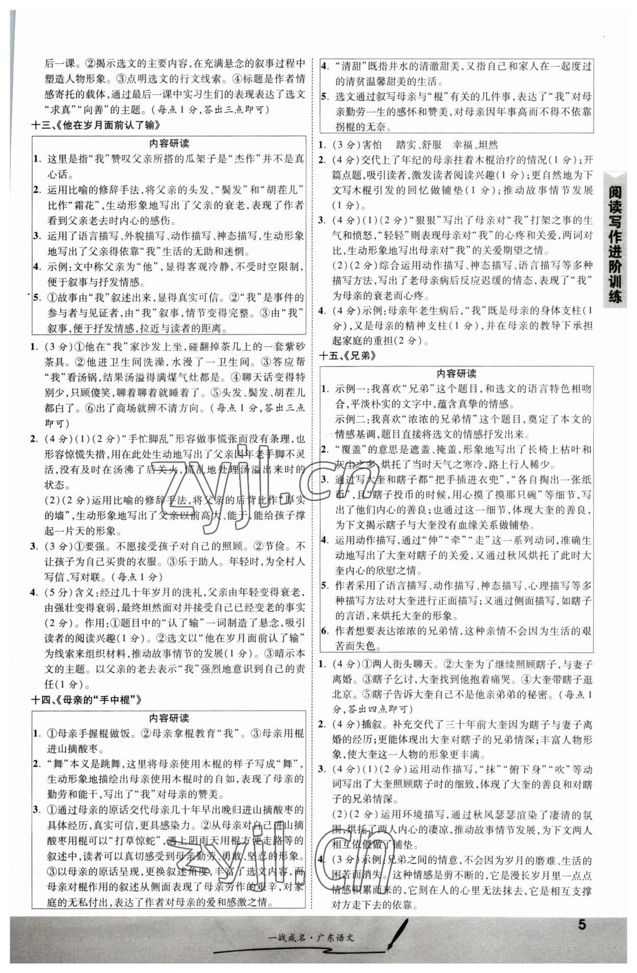 2023年一战成名考前新方案语文广东专版&nbsp;第5页