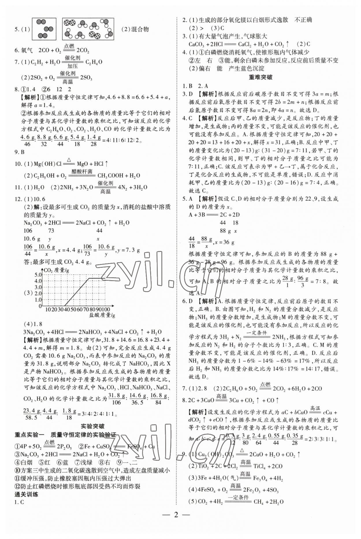 2023年領(lǐng)跑中考化學(xué)廣東專(zhuān)版 參考答案第2頁(yè)