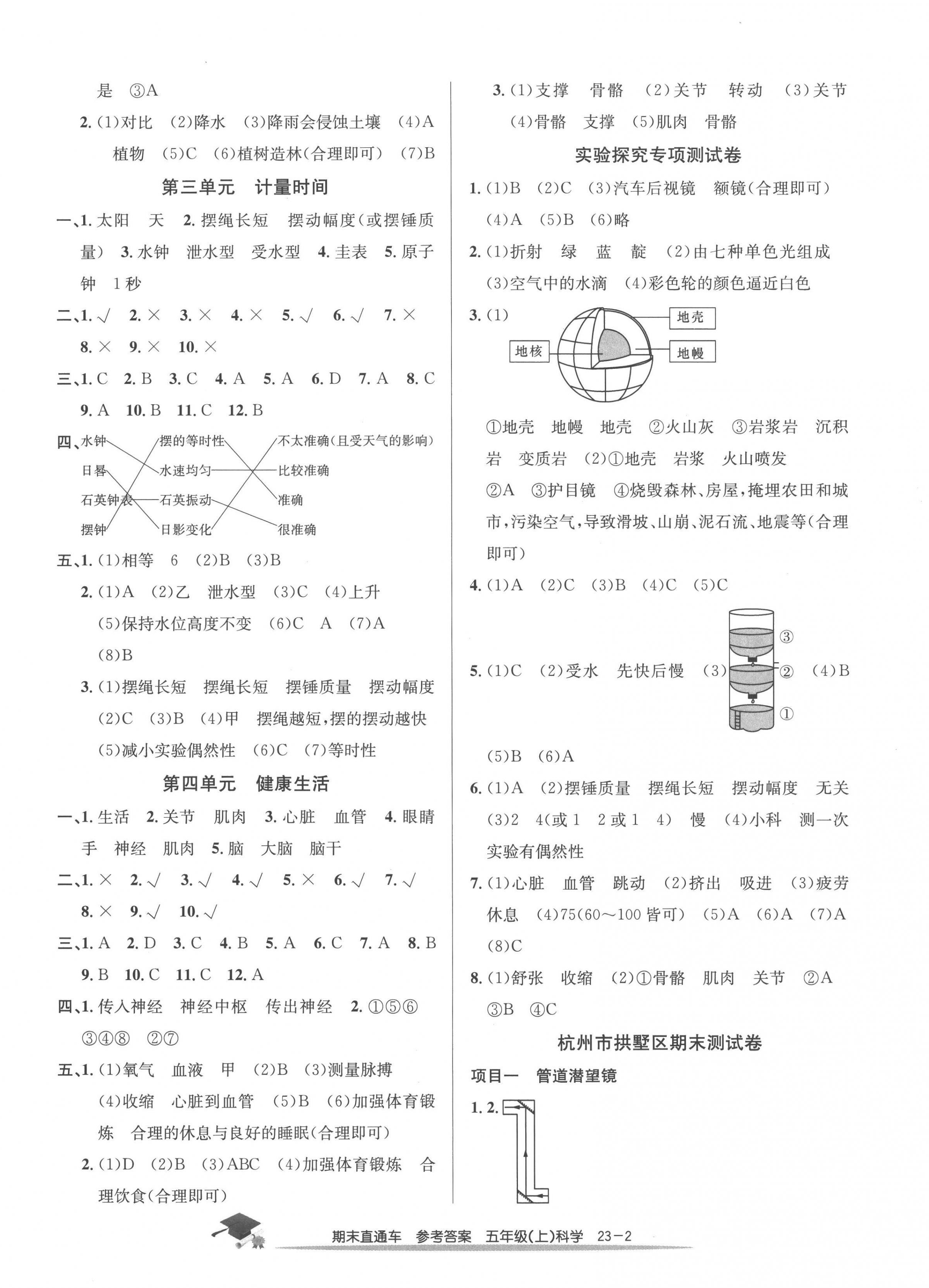 2022年期末直通車五年級(jí)科學(xué)上冊(cè)教科版 第2頁