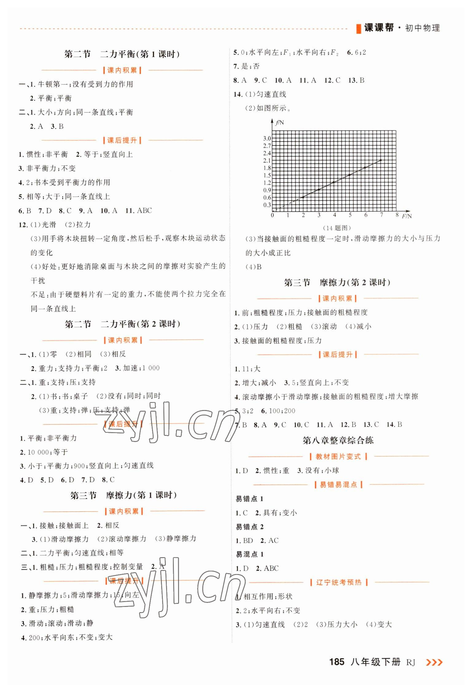 2023年課課幫八年級(jí)物理下冊(cè)人教版大連專版 第5頁