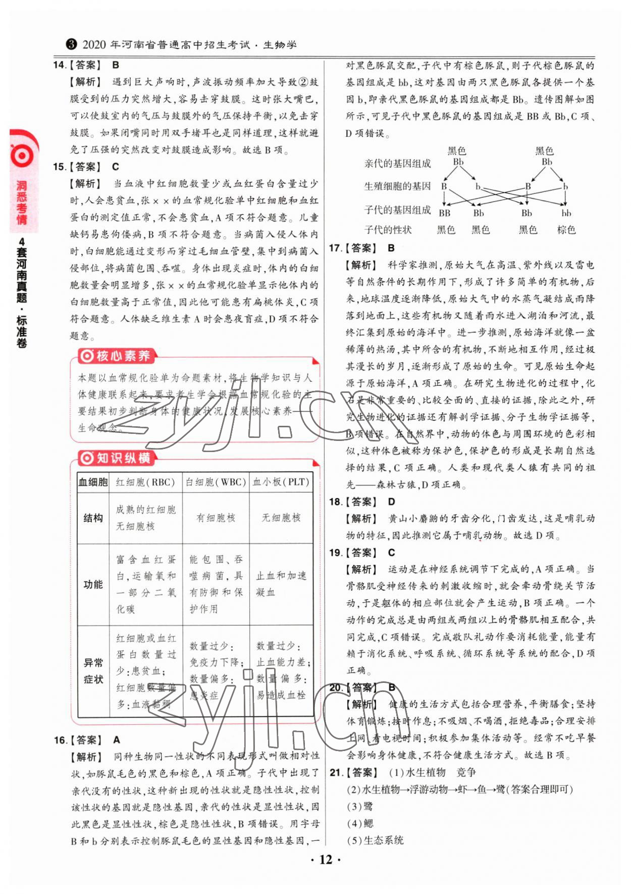 2023年鼎成中考河南真題生物 第12頁