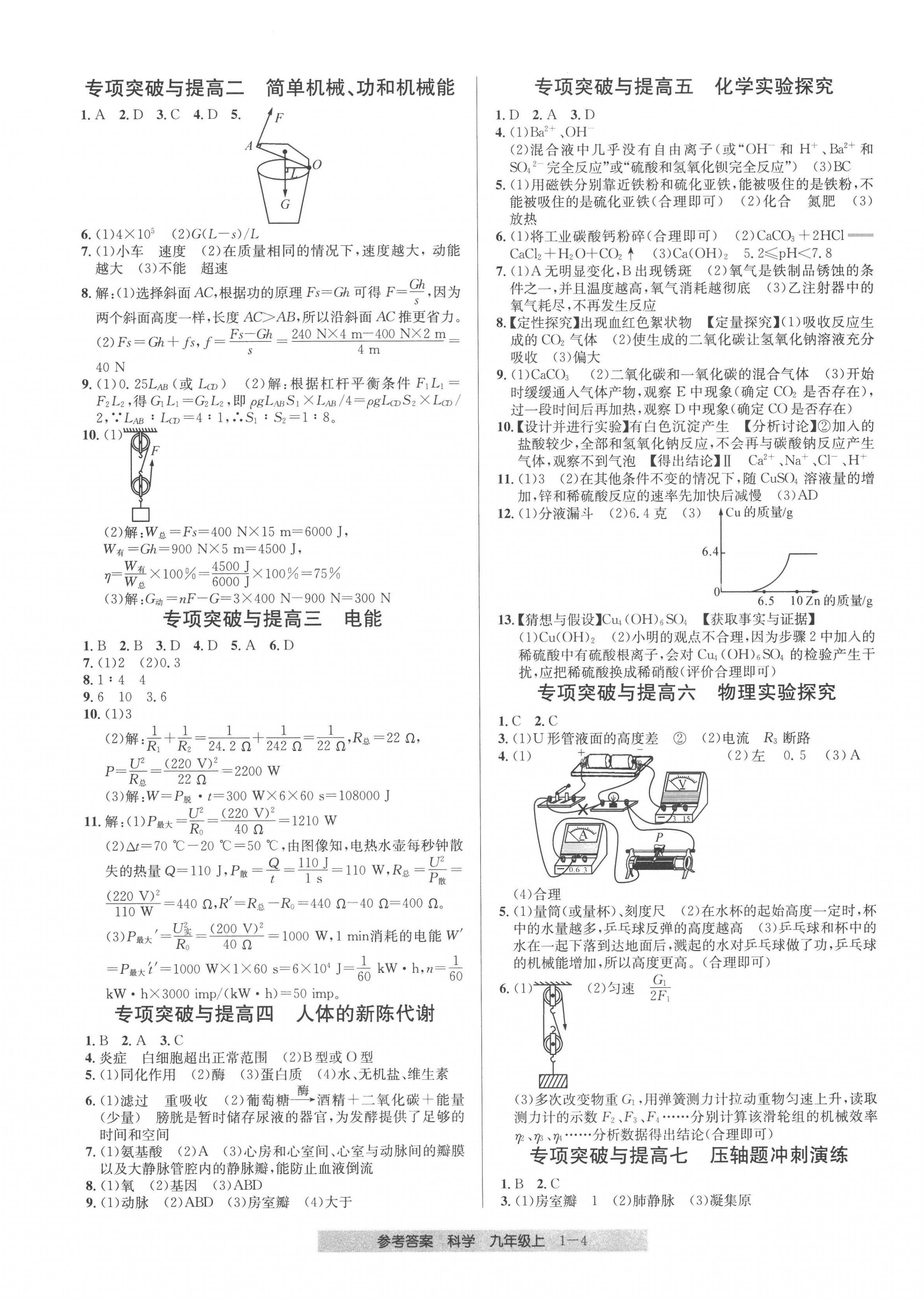 2022年創(chuàng)新測(cè)試卷期末直通車九年級(jí)科學(xué)上冊(cè)浙教版 第4頁(yè)