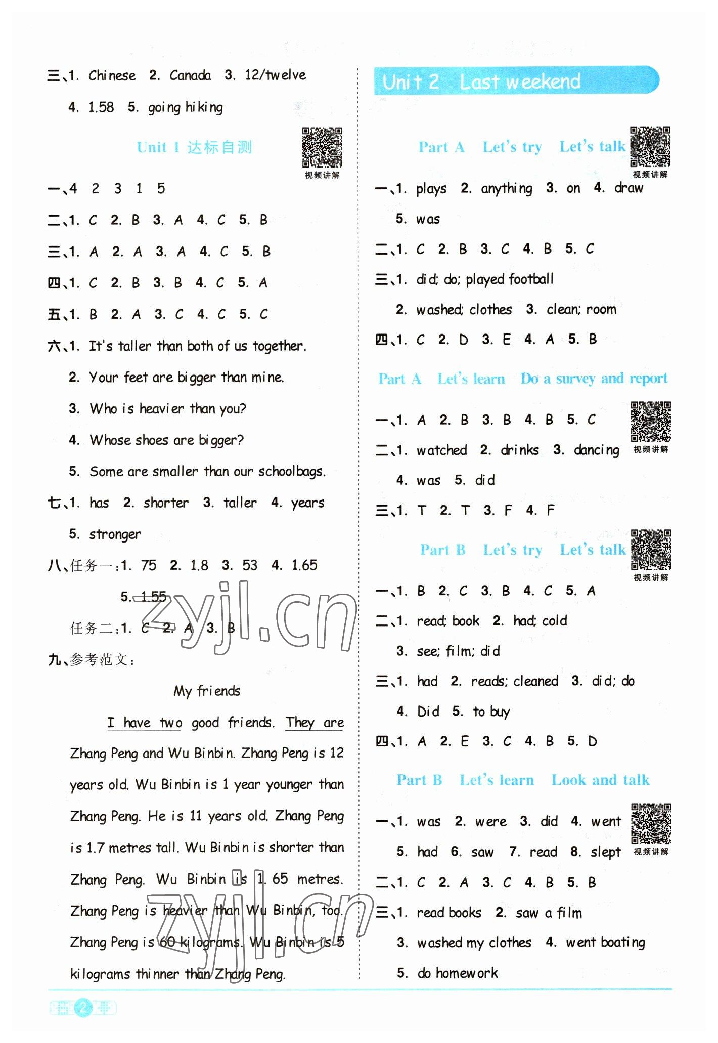 2023年陽光同學(xué)課時優(yōu)化作業(yè)六年級英語下冊人教版 第2頁