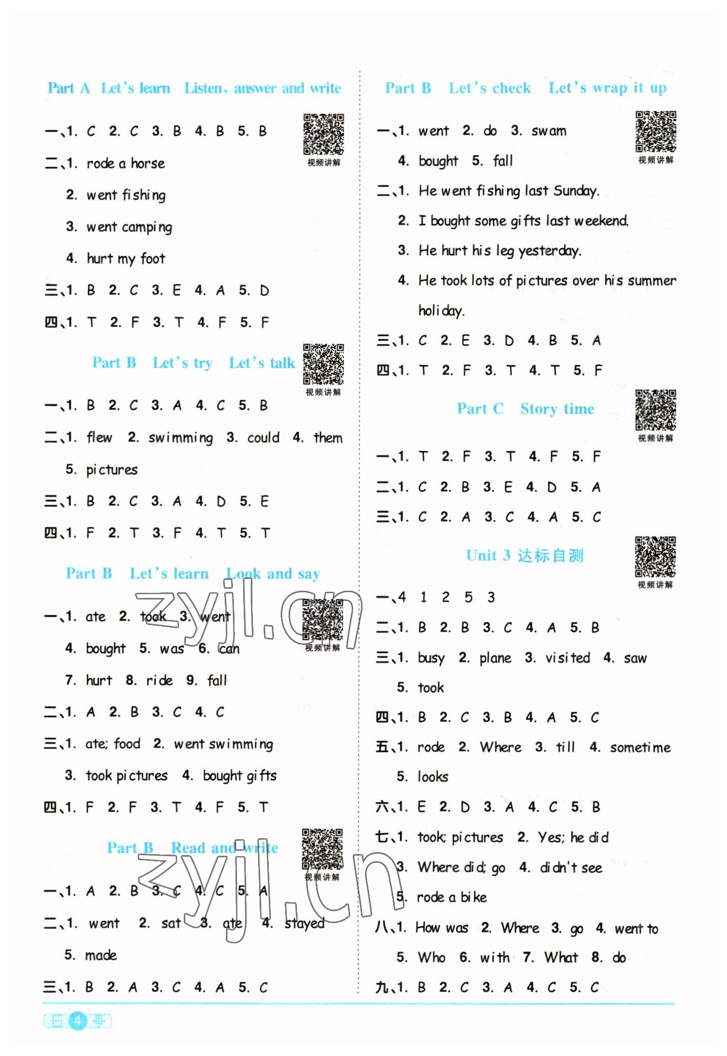 2023年陽光同學(xué)課時優(yōu)化作業(yè)六年級英語下冊人教版 第4頁