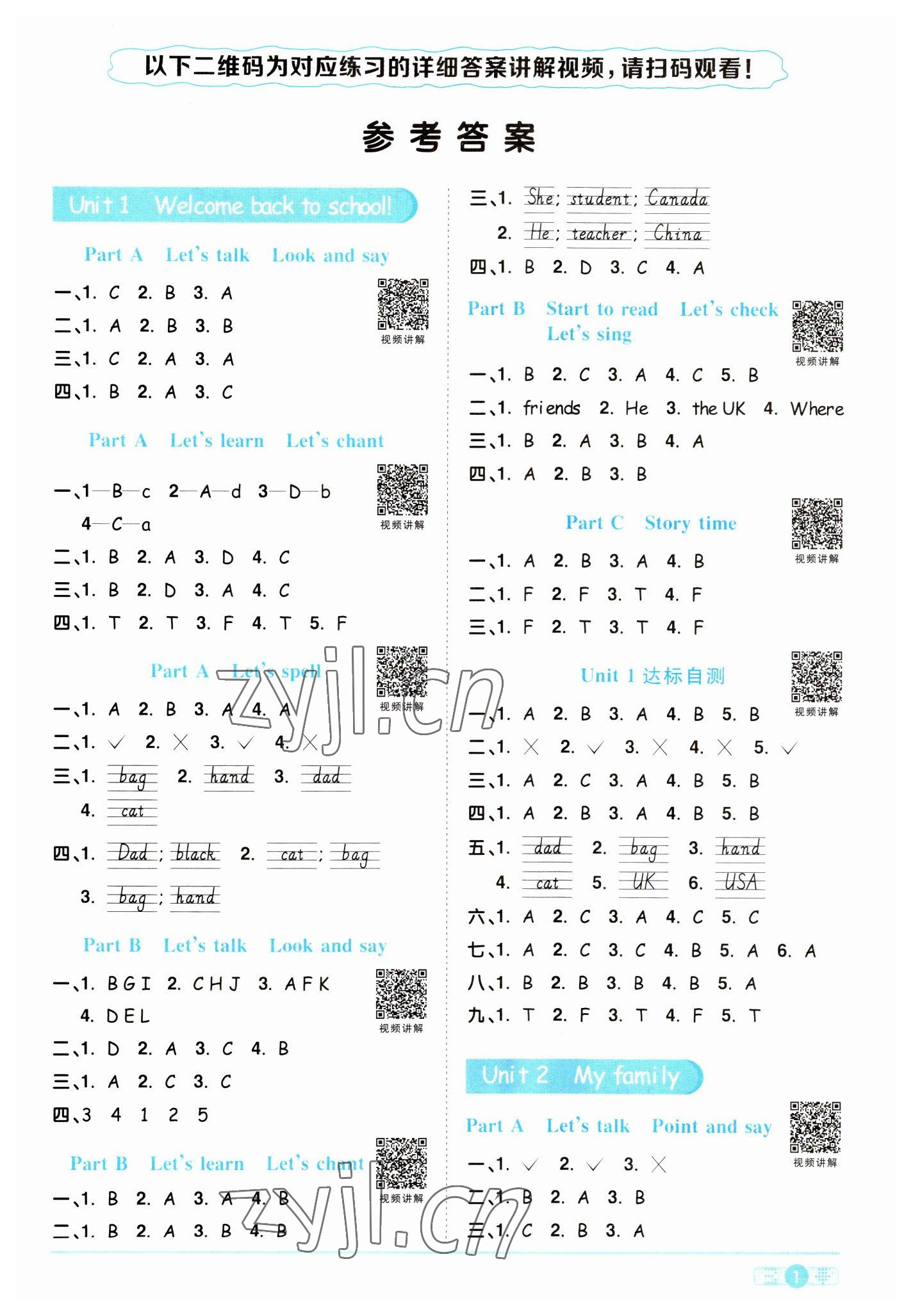 2023年陽(yáng)光同學(xué)課時(shí)優(yōu)化作業(yè)三年級(jí)英語(yǔ)下冊(cè)人教PEP版 第1頁(yè)