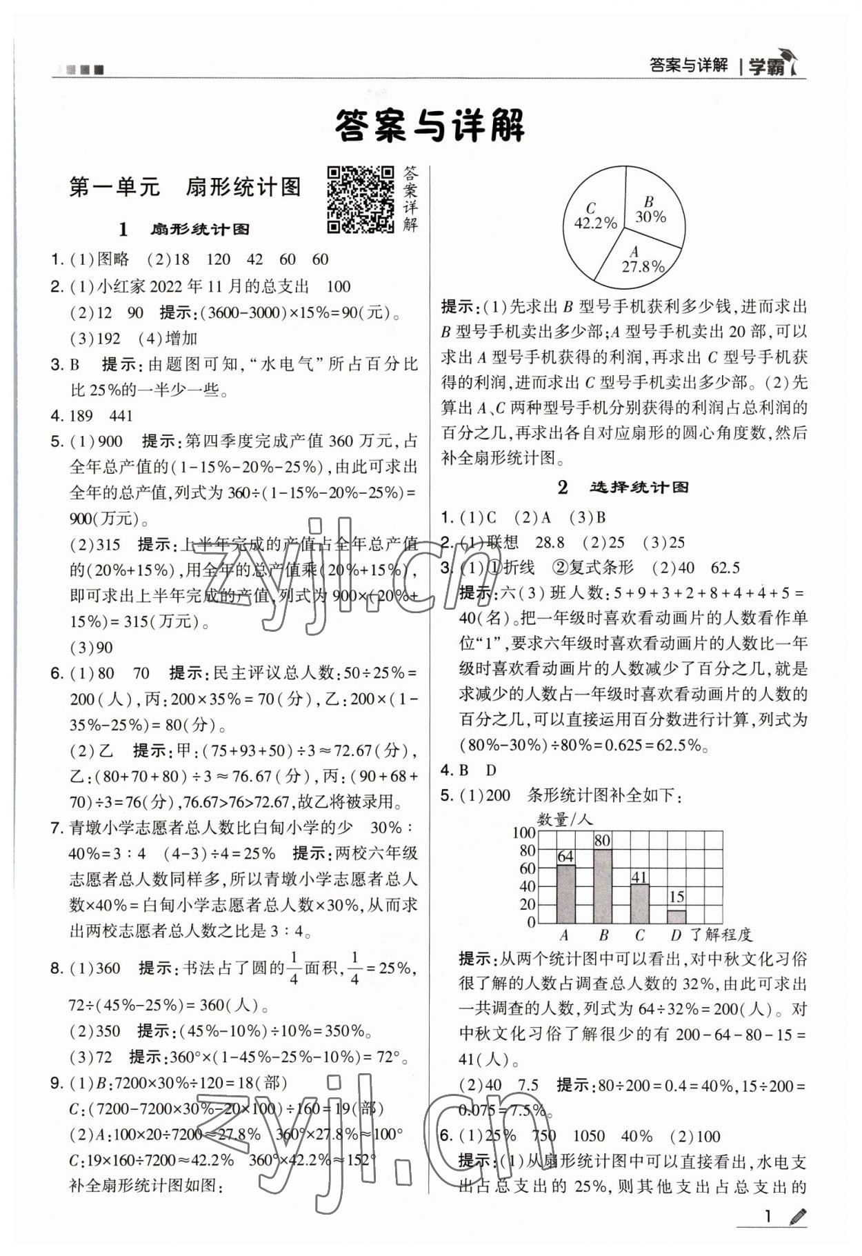 2023年喬木圖書學(xué)霸六年級數(shù)學(xué)下冊蘇教版 第1頁