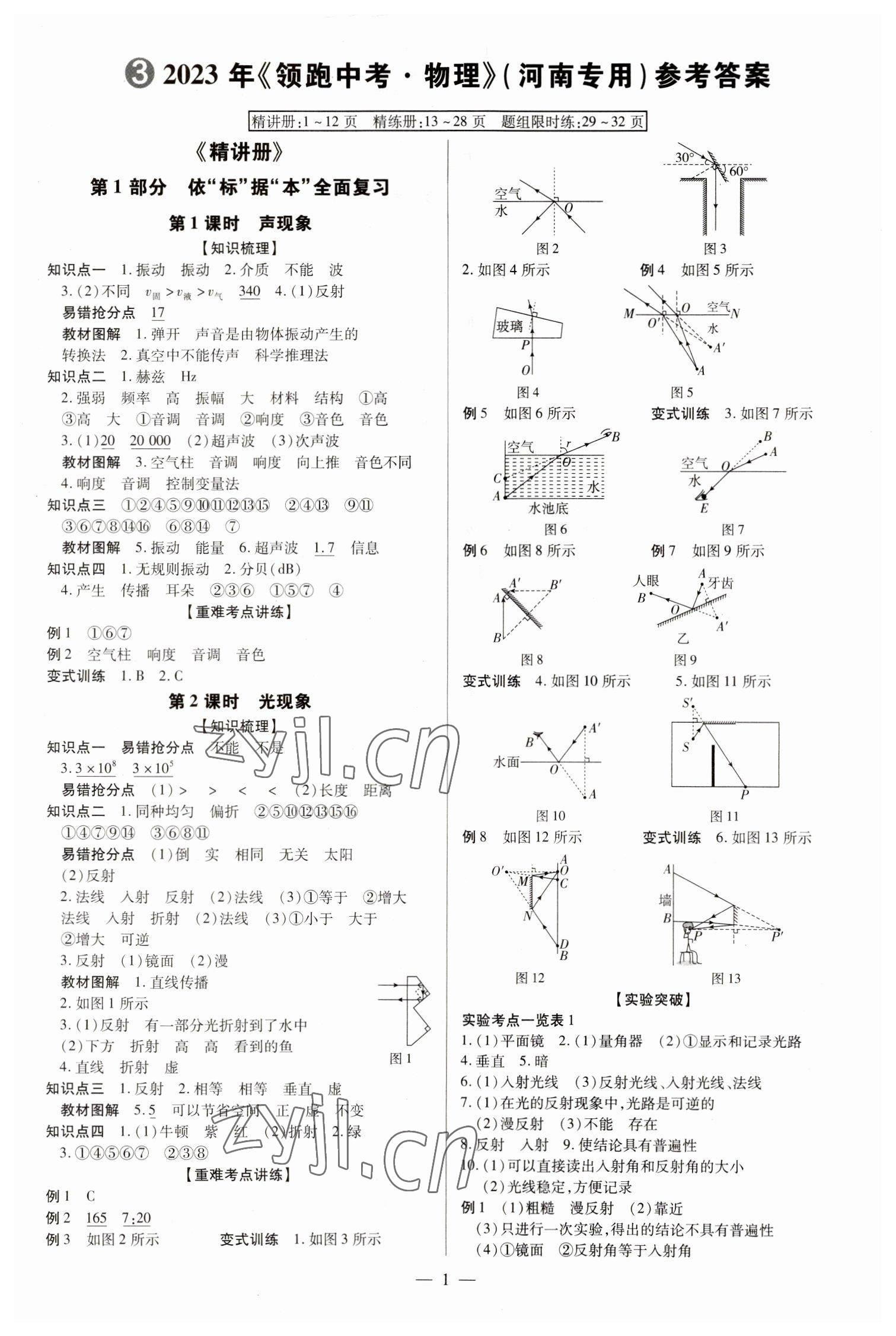 2023年領(lǐng)跑中考物理河南專版 第1頁