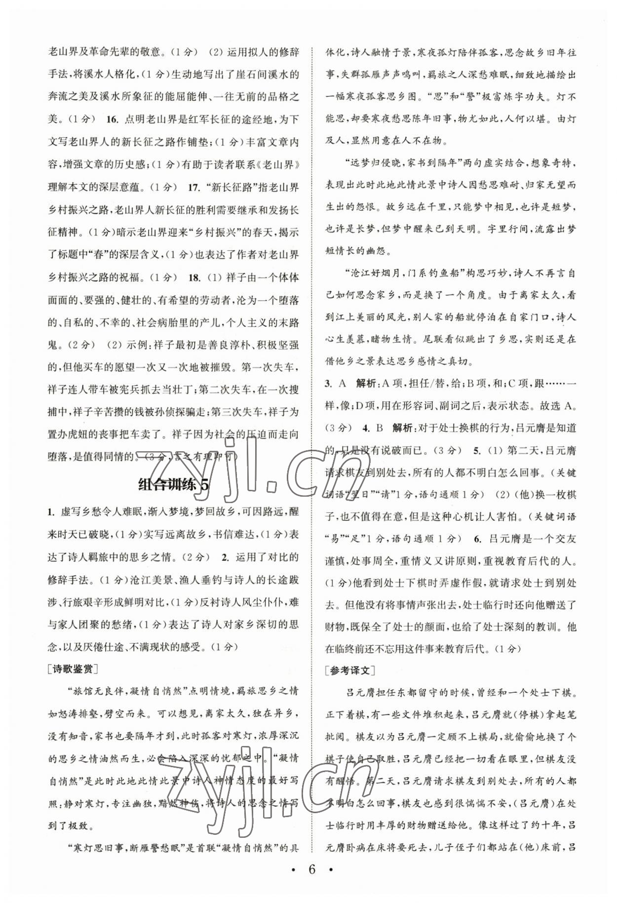 2023年通城學(xué)典組合訓(xùn)練七年級(jí)語(yǔ)文下冊(cè)人教版蘇州專版 第6頁(yè)