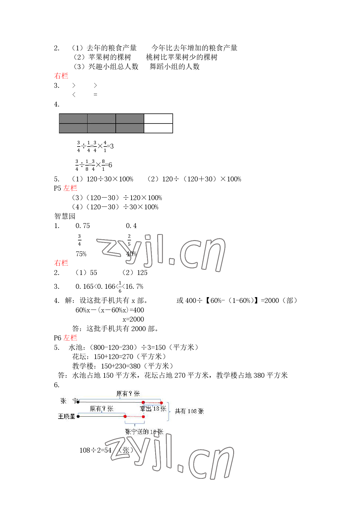 2023年寒假作業(yè)六年級數(shù)學蘇教版安徽少年兒童出版社 參考答案第2頁