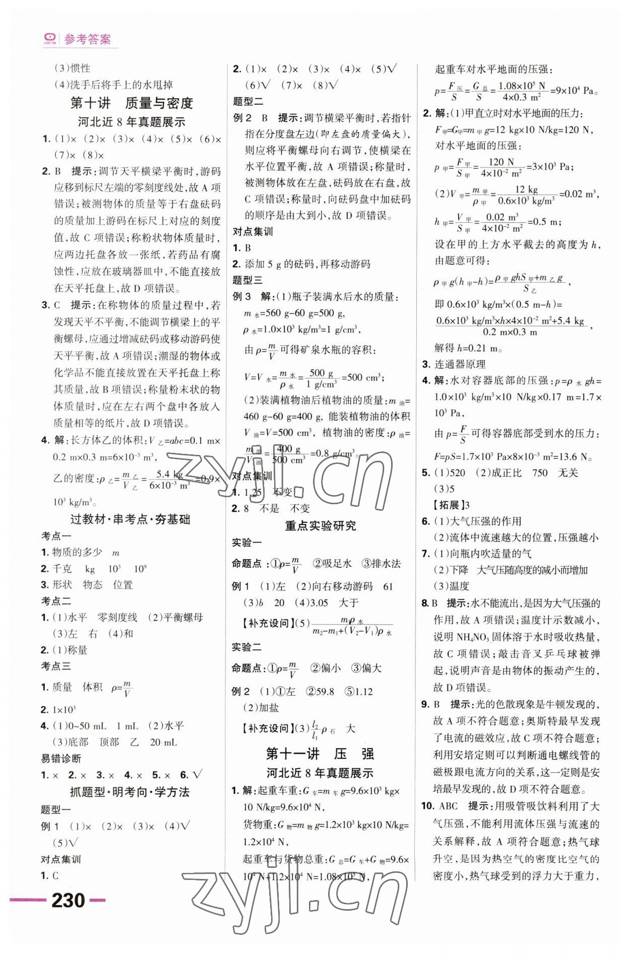 2023年全優(yōu)中考系統(tǒng)總復(fù)習(xí)物理河北專用 第10頁