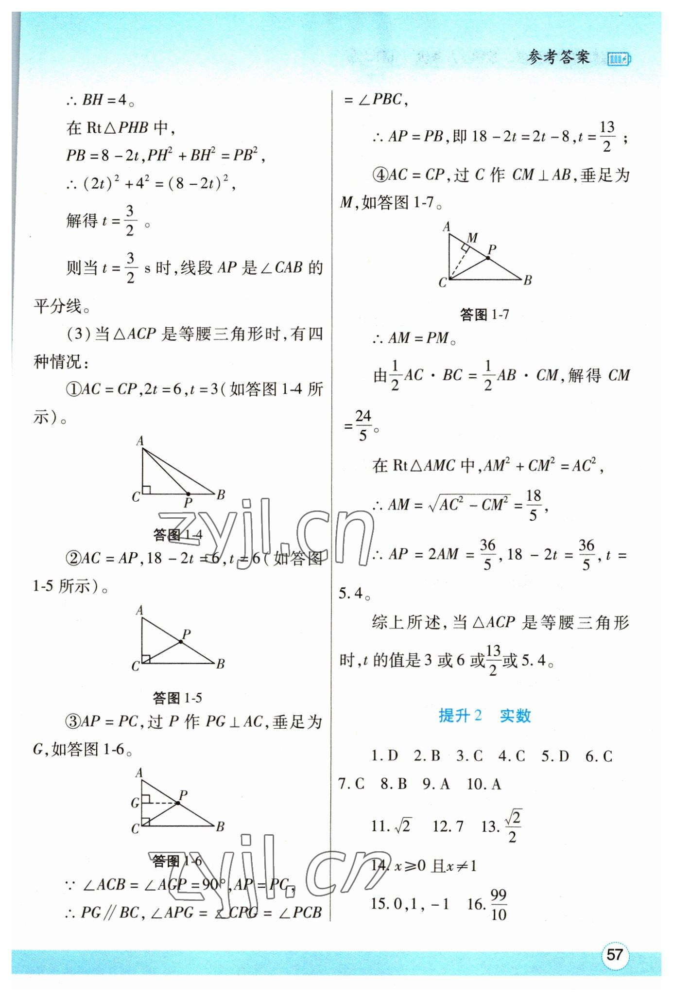 2023年寒假作业与生活陕西师范大学出版总社八年级数学北师大版 第3页