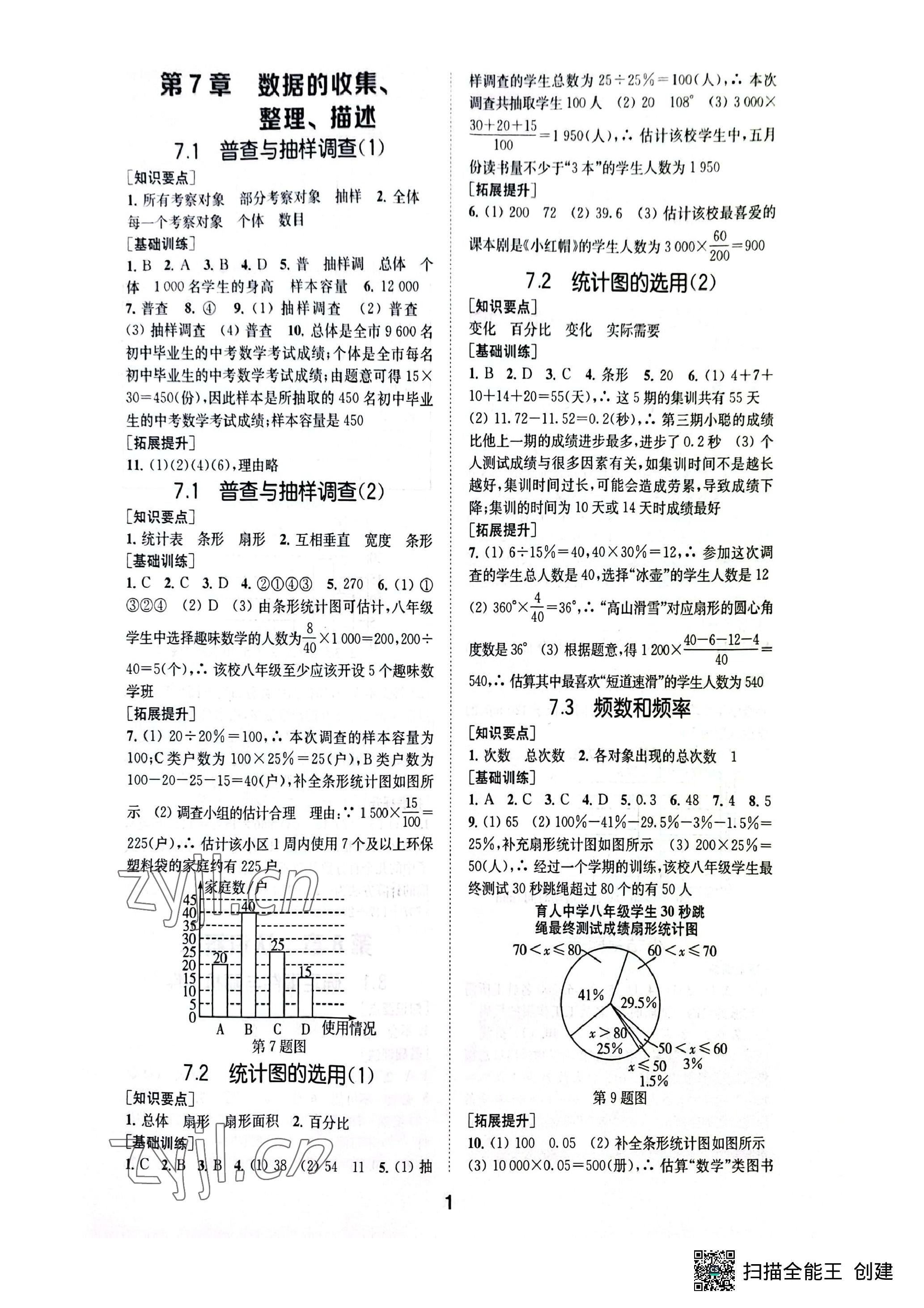 2023年創(chuàng)新優(yōu)化學(xué)案八年級(jí)數(shù)學(xué)下冊(cè)蘇科版 參考答案第1頁(yè)