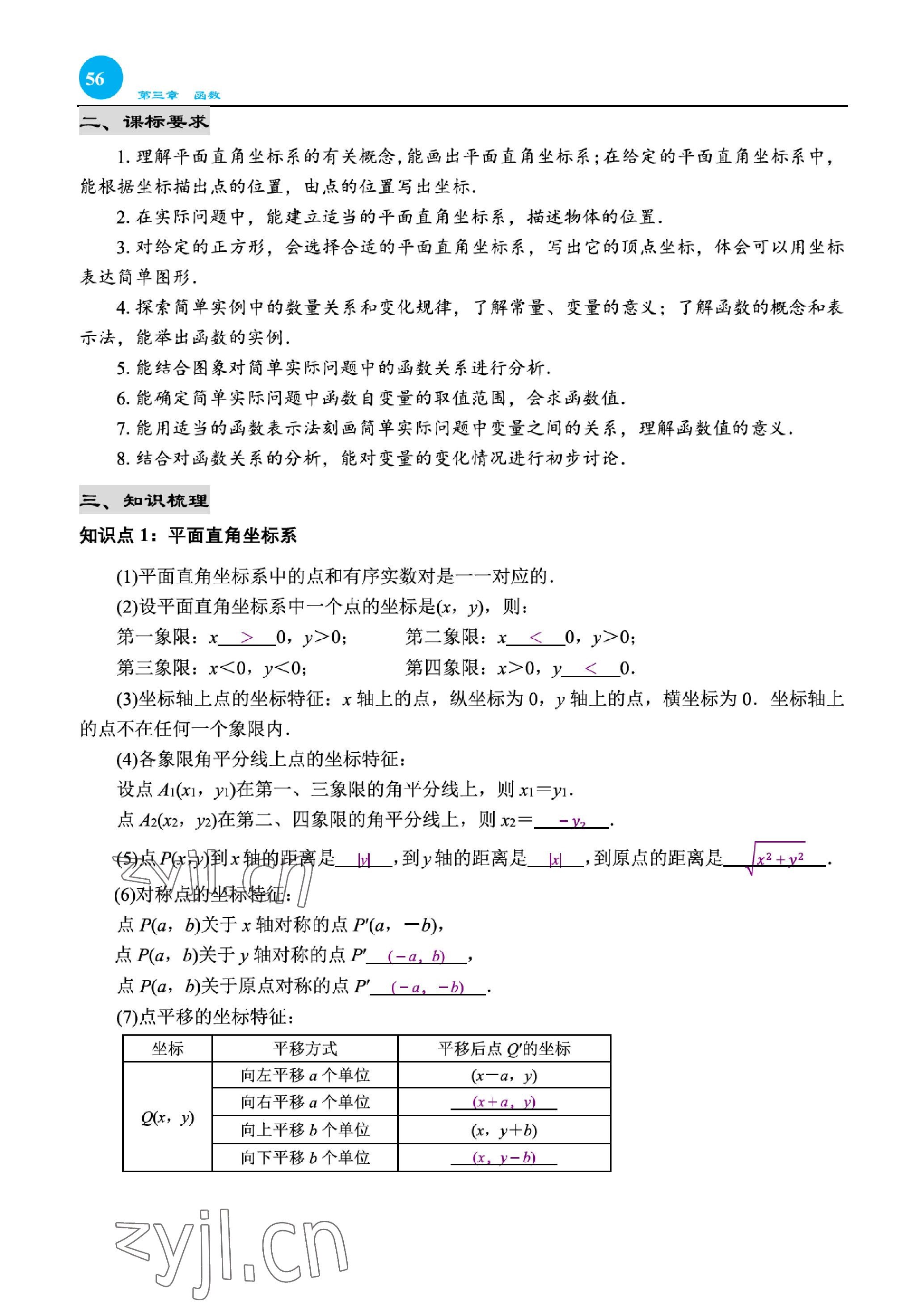 2023年綜合復(fù)習(xí)與測(cè)試黃山書社數(shù)學(xué) 參考答案第109頁(yè)