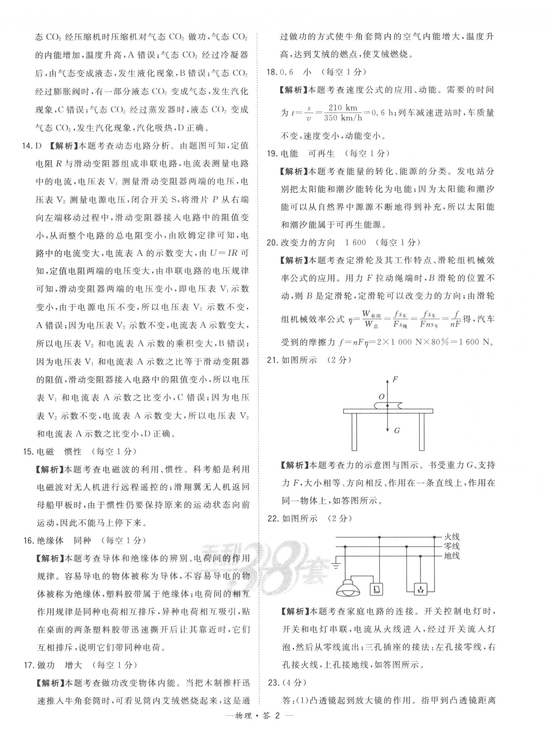 2023年天利38套中考试题精选物理福建专版 第2页