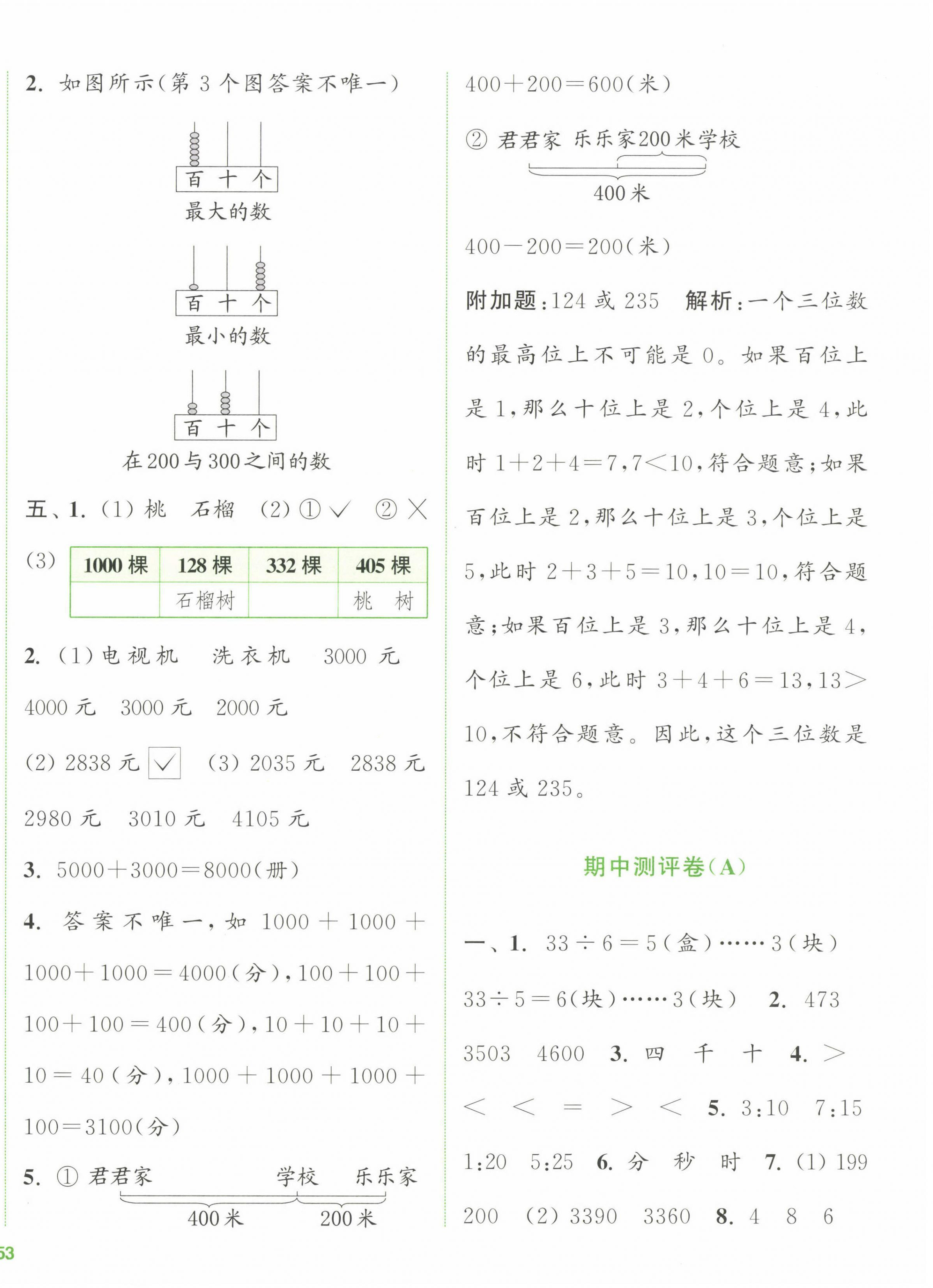 2023年通城學典全程測評卷二年級數(shù)學下冊蘇教版江蘇專版 第6頁