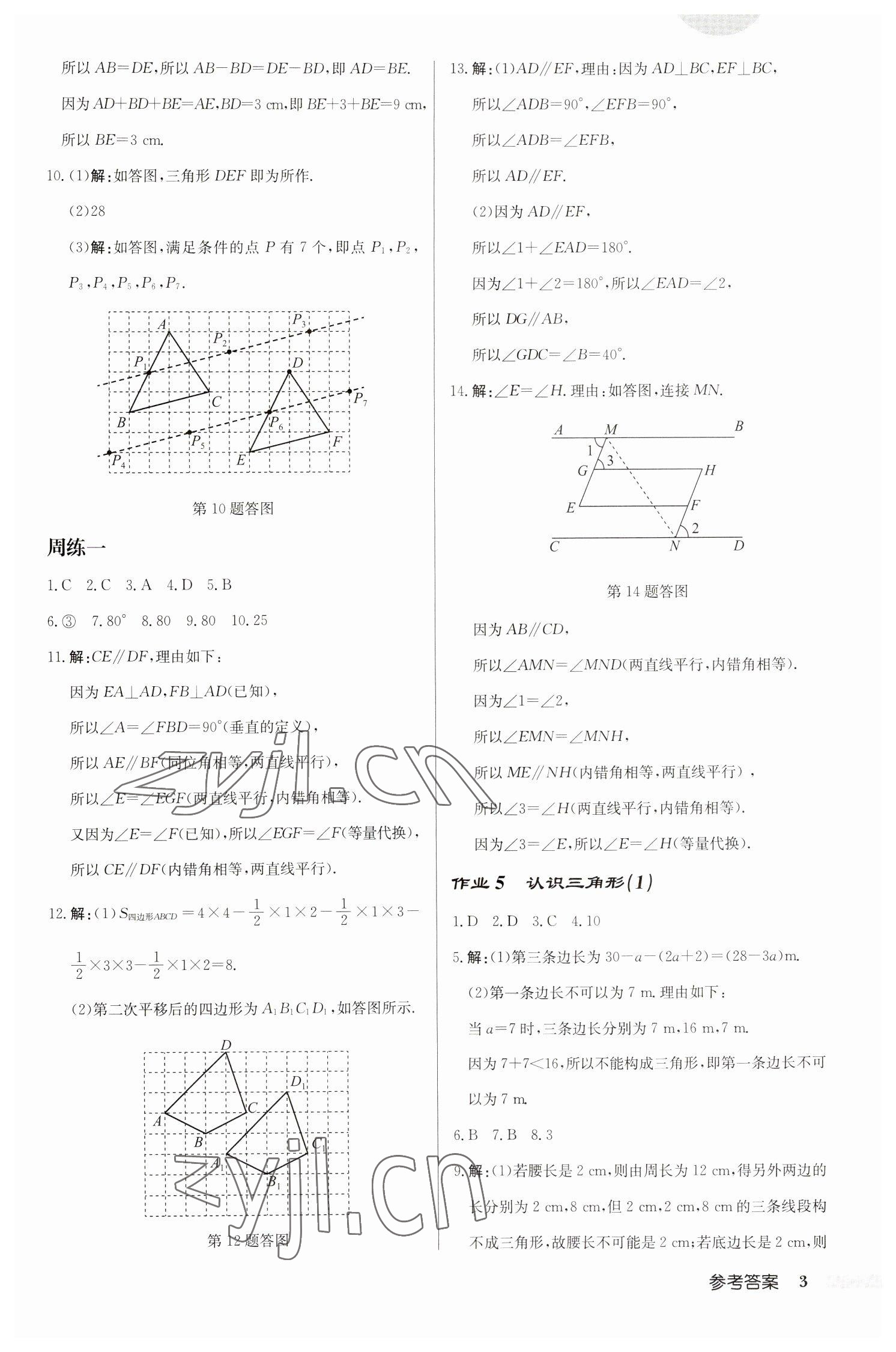 2023年启东中学作业本七年级数学下册苏科版连淮专版 第3页