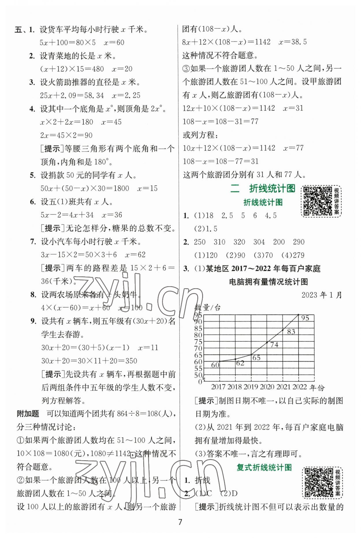 2023年實(shí)驗(yàn)班提優(yōu)訓(xùn)練五年級數(shù)學(xué)下冊蘇教版 第7頁