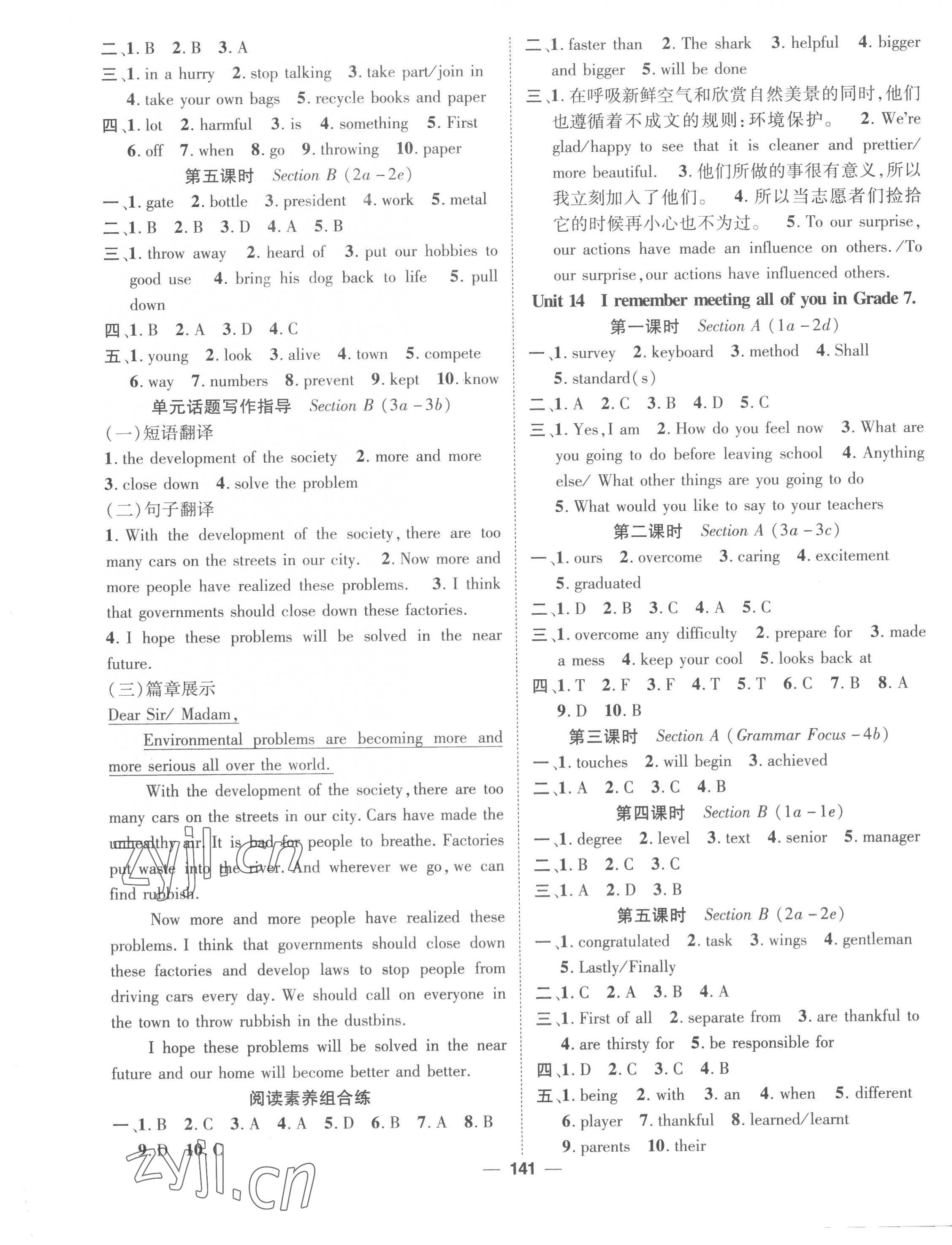 2023年精英新課堂九年級(jí)英語下冊人教版 第3頁